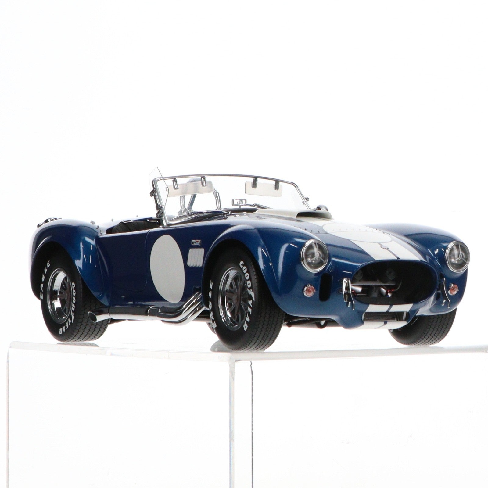 【中古即納】[MDL] 1/12 Shelby Cobra(シェルビー コブラ) 427S/C(ブルー×ホワイト) 完成品 ミニカー(K08631BL) 京商(20080930)