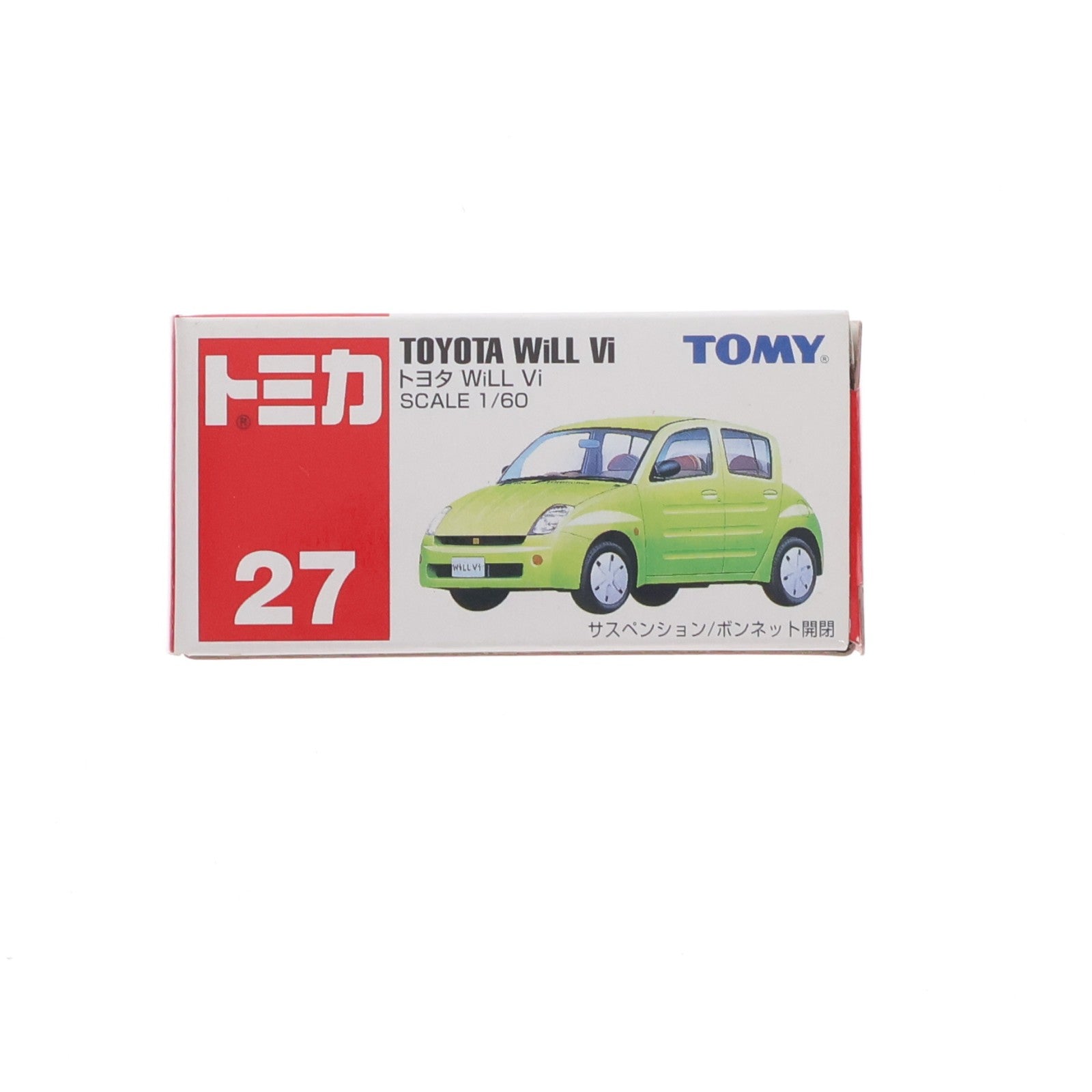 【中古即納】[MDL] 初回特典付属 トミカ No.27 1/60 トヨタ Will Vi(グリーン/赤箱) 完成品 ミニカー トミー(19991231)