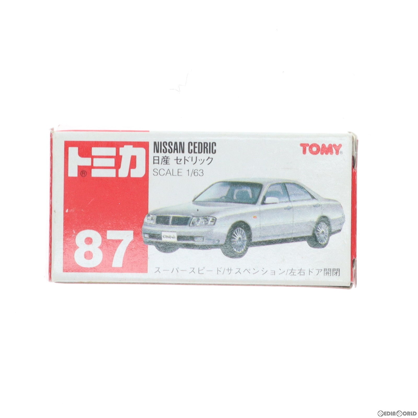 【中古即納】[MDL] トミカ No.87 1/63 日産 セドリック(シルバー/赤箱) 完成品 ミニカー トミー(20000131)