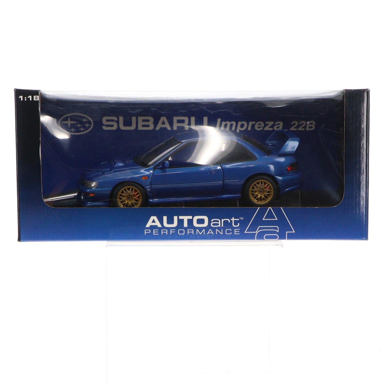 【中古即納】[MDL] PERFORMANCE 1/18 SUBARU IMPREZA(スバル インプレッサ) 22B(ブルー) 完成品 ミニカー(78601) AUTOart(オートアート)(20011231)