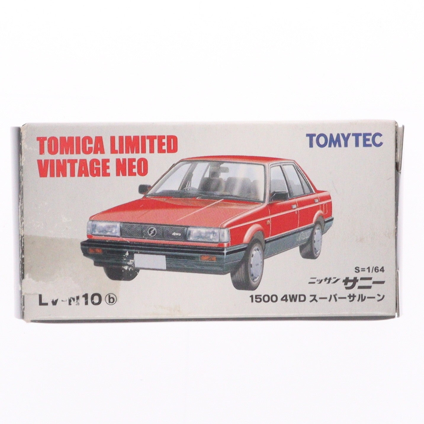 【中古即納】[MDL] トミカリミテッドヴィンテージ NEO TLV-N10b 1/64 ニッサン サニー 1500 4WD スーパーサルーン(レッド×グレー) 完成品 ミニカー(214588) TOMYTEC(トミーテック)(20080630)