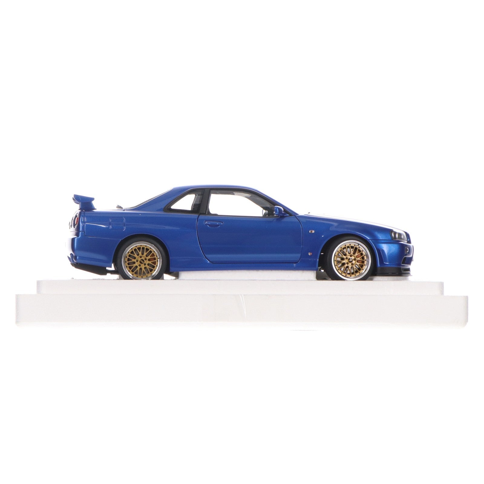 【中古即納】[MDL] 1/18 日産 スカイライン GT-R(R34) Vスペック II 『BBS LM ホイール・バージョン』(ベイサイドブルー) 完成品 ミニカー(77409) AUTOart(オートアート)(20210829)