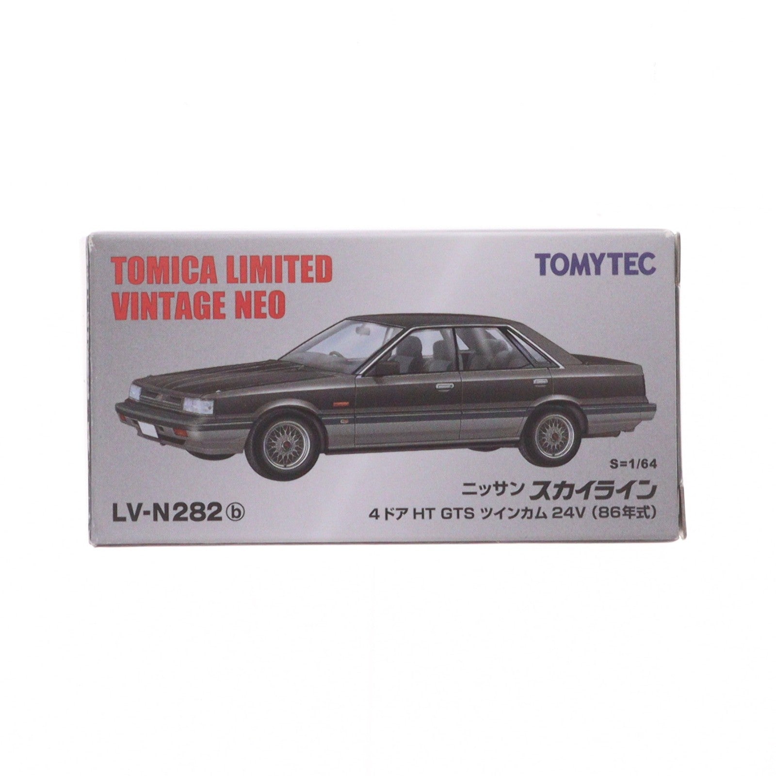 【中古即納】[MDL] トミカリミテッドヴィンテージ NEO LV-N282b 1/64 日産スカイライン 4ドアHT GTS ツインカム24V(黒/銀)86年式 完成品 ミニカー(320418) TOMYTEC(トミーテック)(20230519)