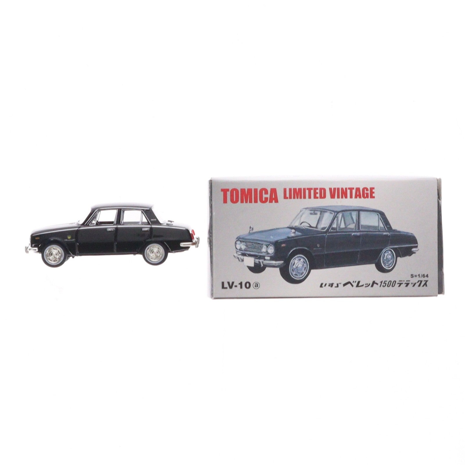 【中古即納】[MDL] トミカリミテッドヴィンテージ 1/64 TLV-10a いすず ベレット 1500 デラックス(ブラック) 完成品 ミニカー(205999) TOMYTEC(トミーテック)(20101231)