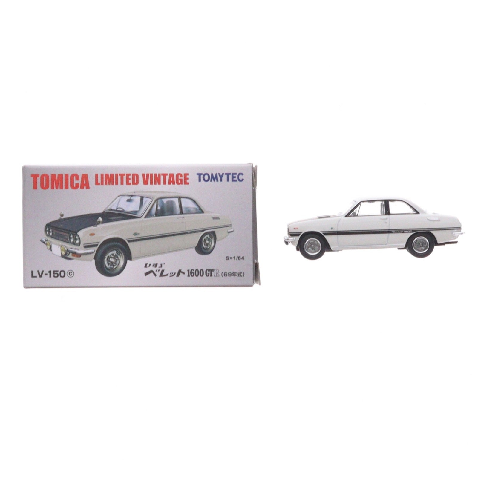 【中古即納】[MDL] トミカリミテッドヴィンテージ LV-150c 1/64 いすずベレット 1600GTR(白) 完成品 ミニカー(288220) TOMYTEC(トミーテック)(20180510)