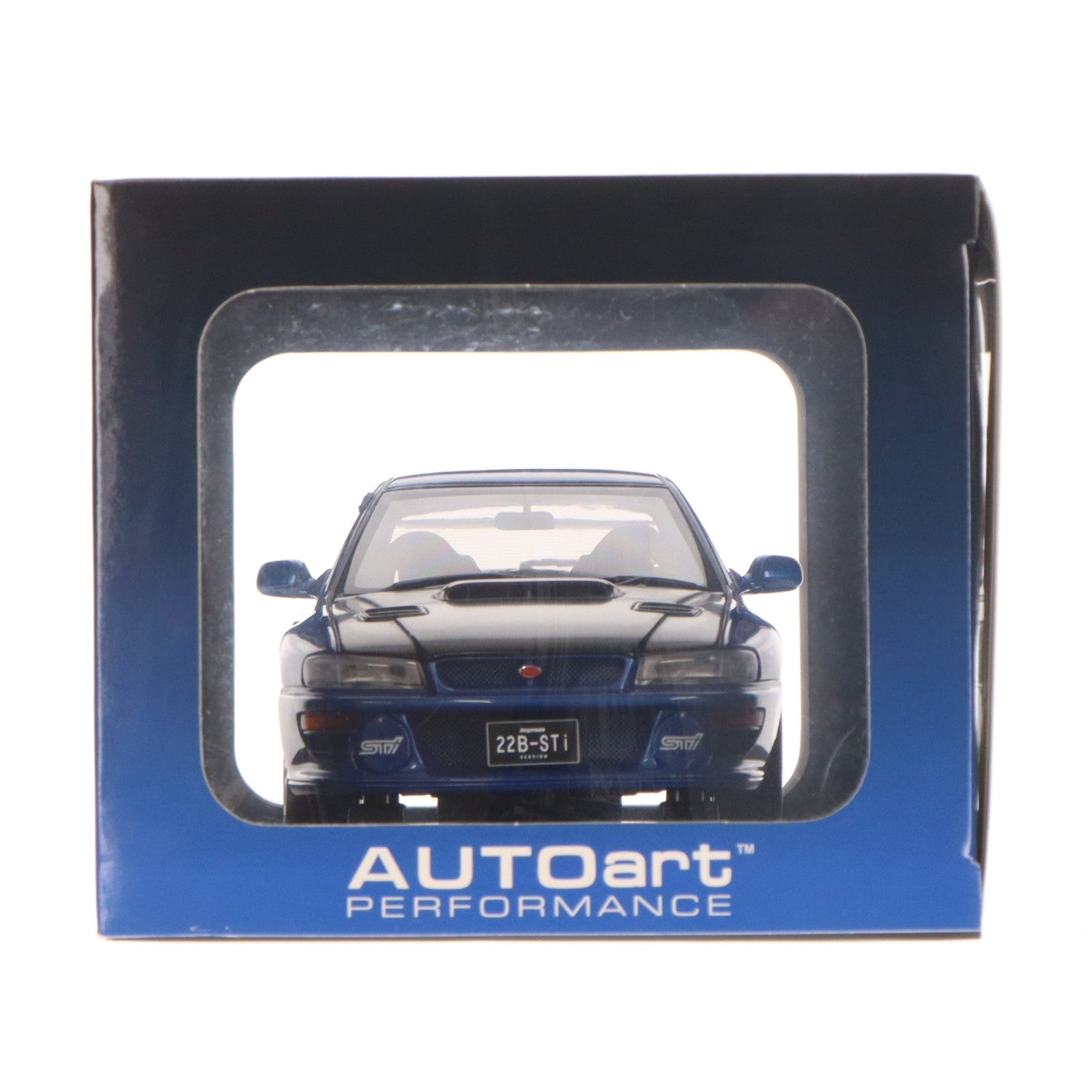 【中古即納】[MDL] PERFORMANCE 1/18 スバル インプレッサ 22B STi バージョン(ブルー×カーボンブラック・ボンネット) 完成品 ミニカー(78603) AUTOart(オートアート)(20160129)