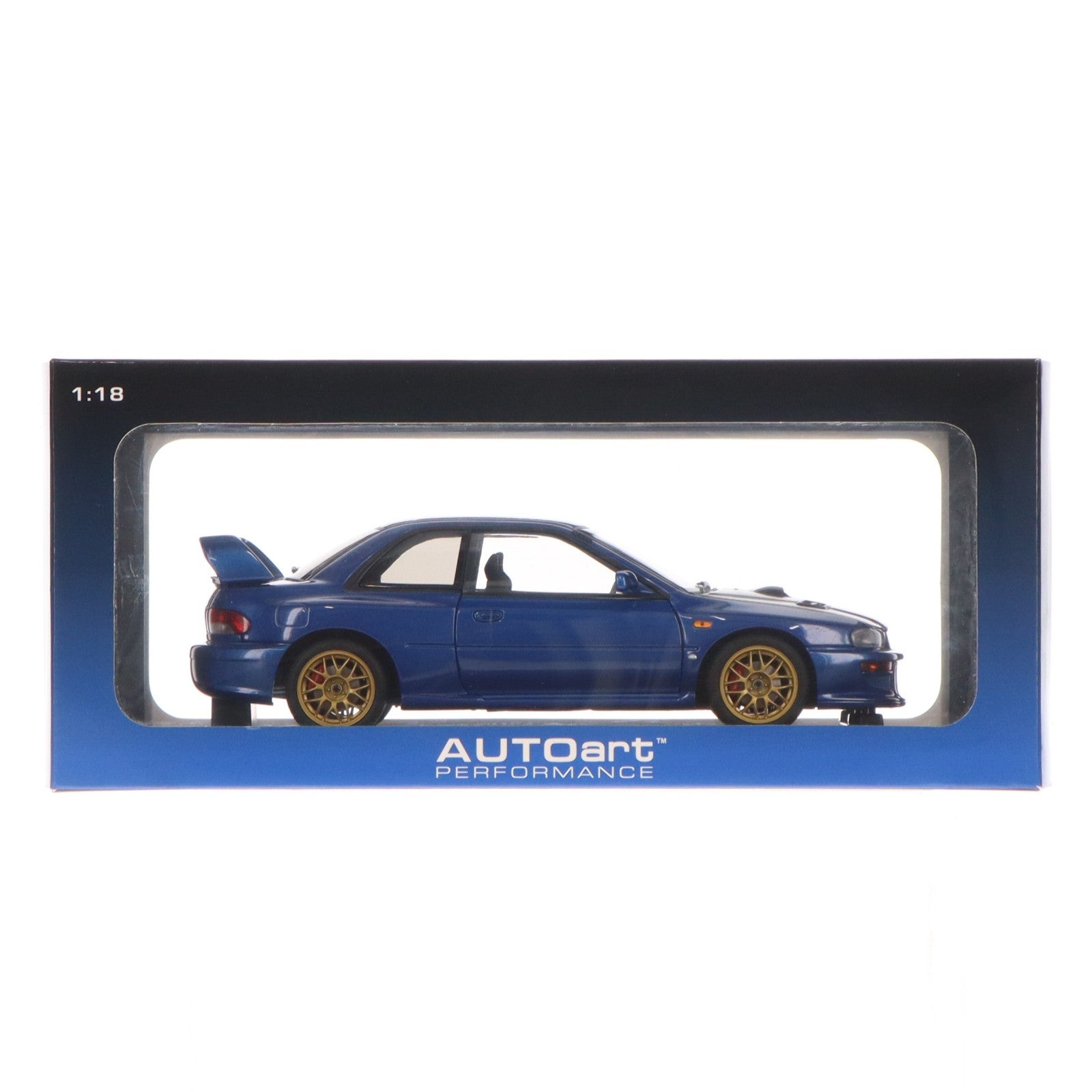 【中古即納】[MDL] PERFORMANCE 1/18 スバル インプレッサ 22B STi バージョン(ブルー×カーボンブラック・ボンネット) 完成品 ミニカー(78603) AUTOart(オートアート)(20160129)
