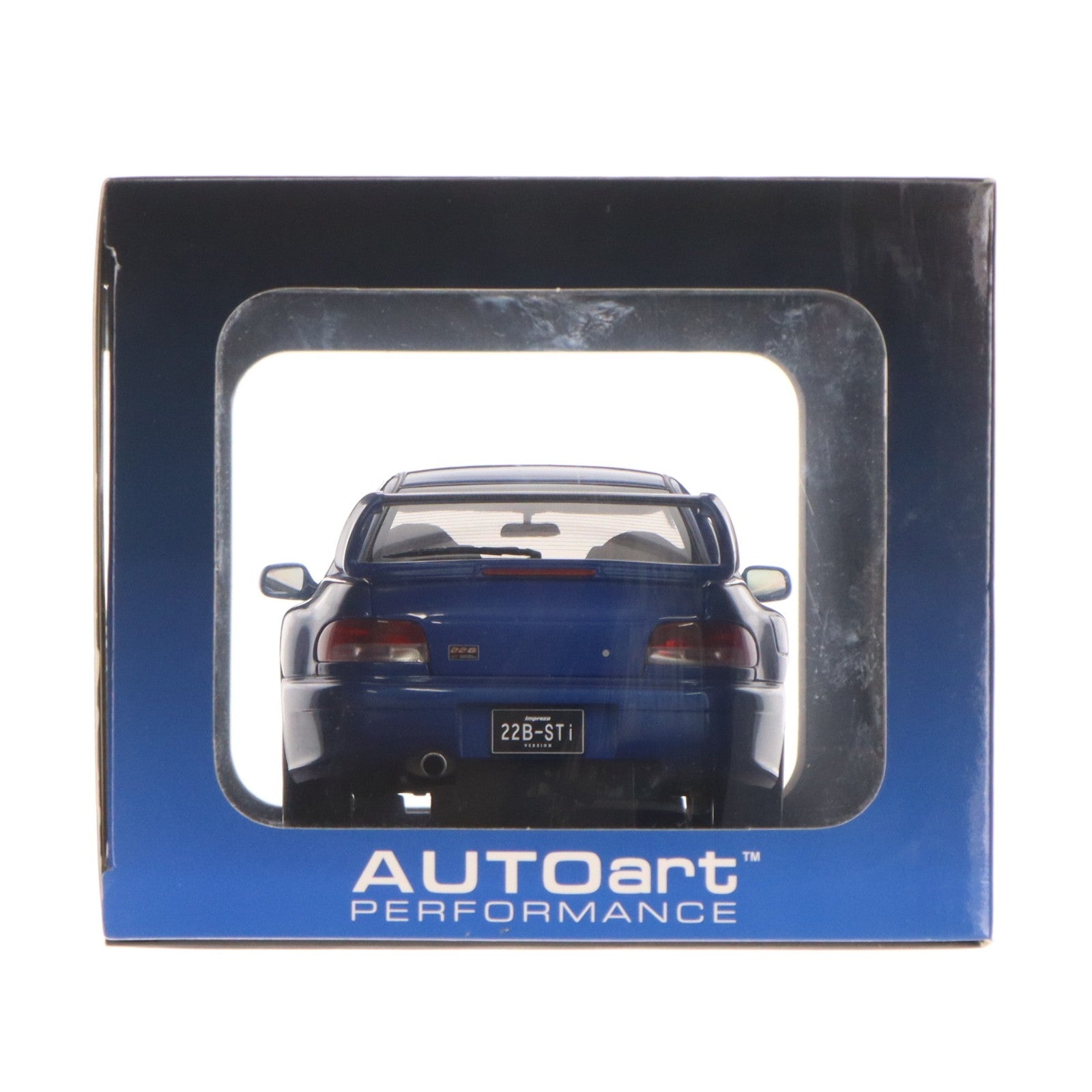 【中古即納】[MDL] PERFORMANCE 1/18 スバル インプレッサ 22B STi バージョン(ブルー×カーボンブラック・ボンネット) 完成品 ミニカー(78603) AUTOart(オートアート)(20160129)