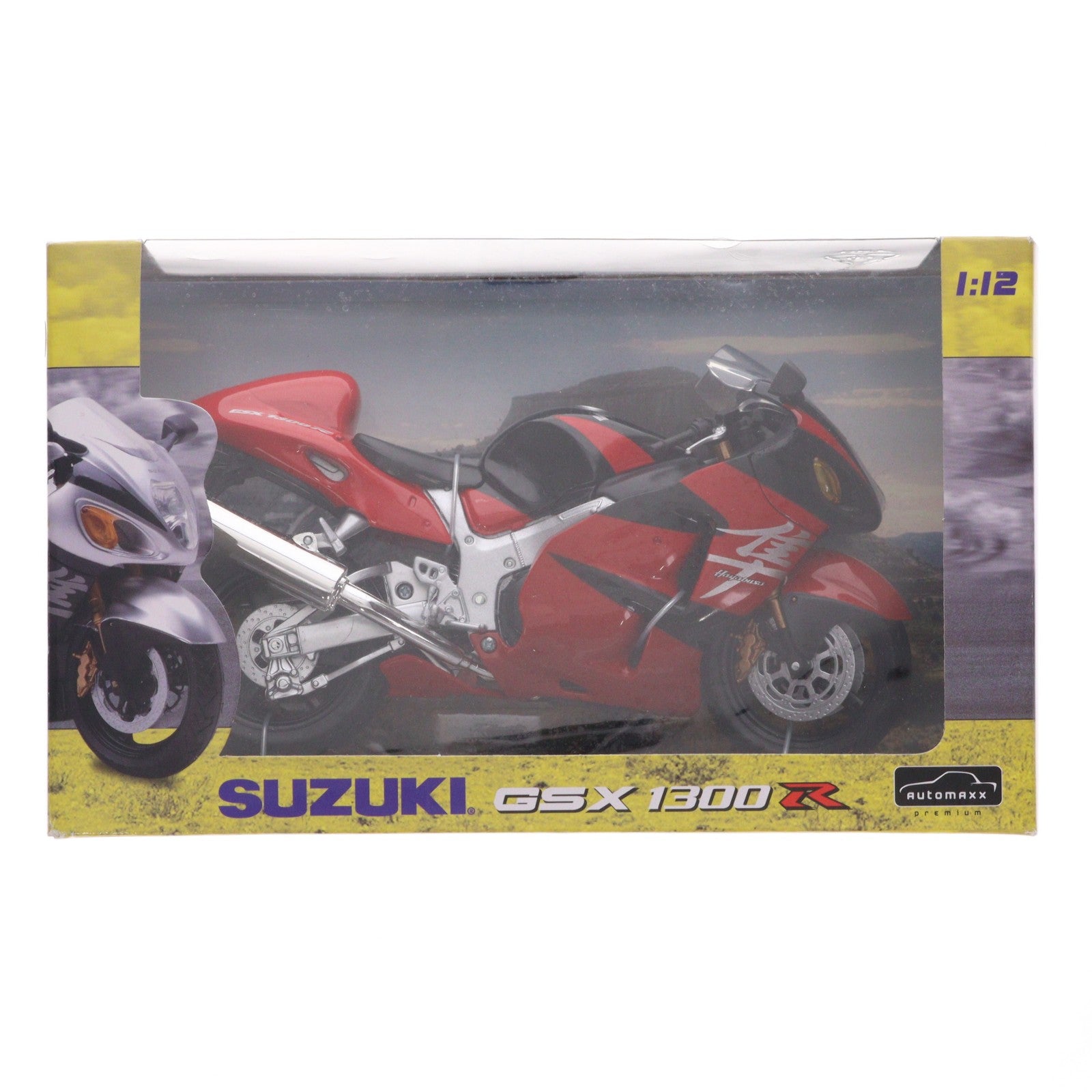 【中古即納】[MDL] 1/12 スズキ GSX1300Rハヤブサ レッド 完成品 ミニカー(79911) スカイネット/アオシマ(20120417)