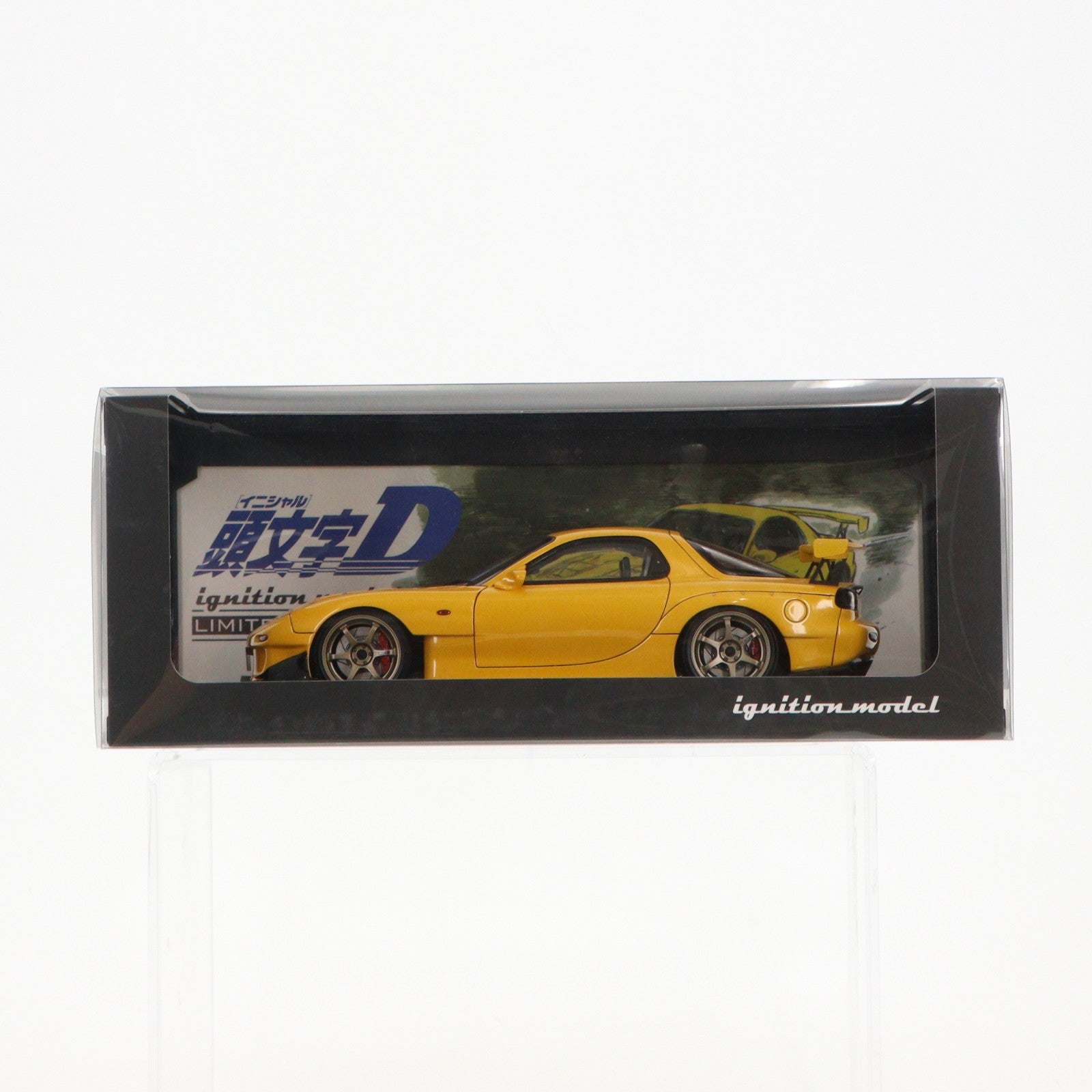 【中古即納】[MDL] 1/18 INITIAL D Mazda RX-7 (FD3S) Yellow 頭文字D(イニシャルD) 完成品 ミニカー(IG2868) ignition model(イグニッションモデル)(20221119)