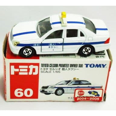 【中古即納】[MDL] トミカ No.60 1/65 トヨタ セルシオ 個人タクシー #1(ホワイト×ブルー/赤箱) 完成品 ミニカー トミー(20050319)