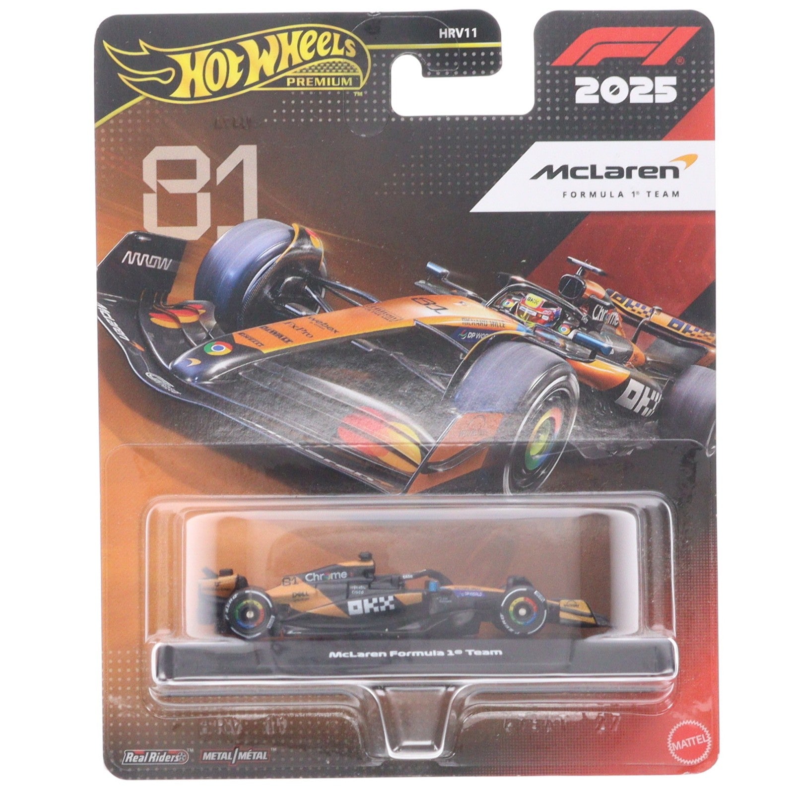 【中古即納】[MDL] Hot Wheels(ホットウィール) プレミアム レース 1/64 マクラーレン フォーミュラ 1 チーム(#81) 完成品 ミニカー(JKD81) マテル(20260321)