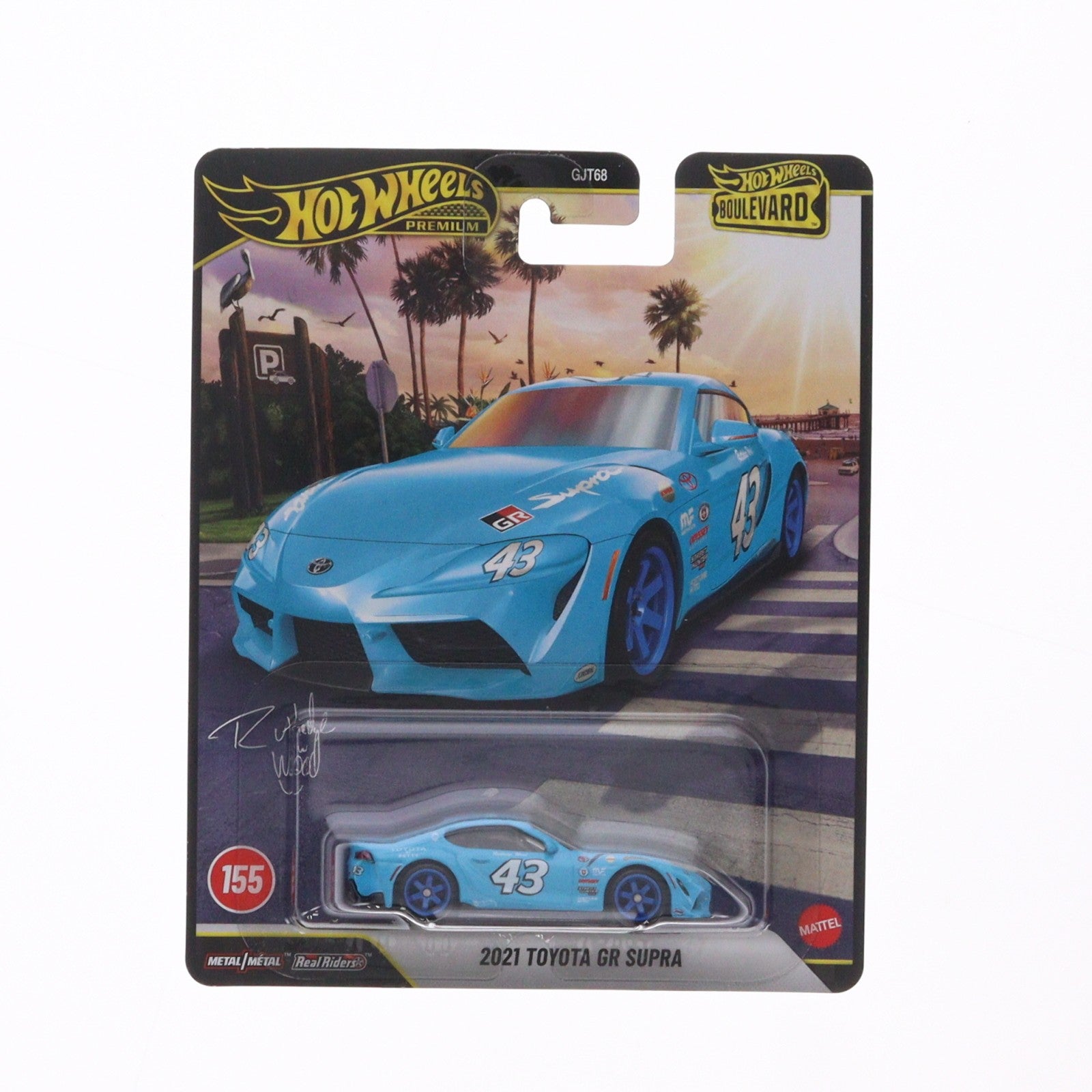 【中古即納】[MDL] Hot Wheels(ホットウィール) ブールバード No.155 1/64 2021 トヨタ GR SUPRA(スープラ) 完成品 ミニカー(JHW34-9866) マテル(20260627)