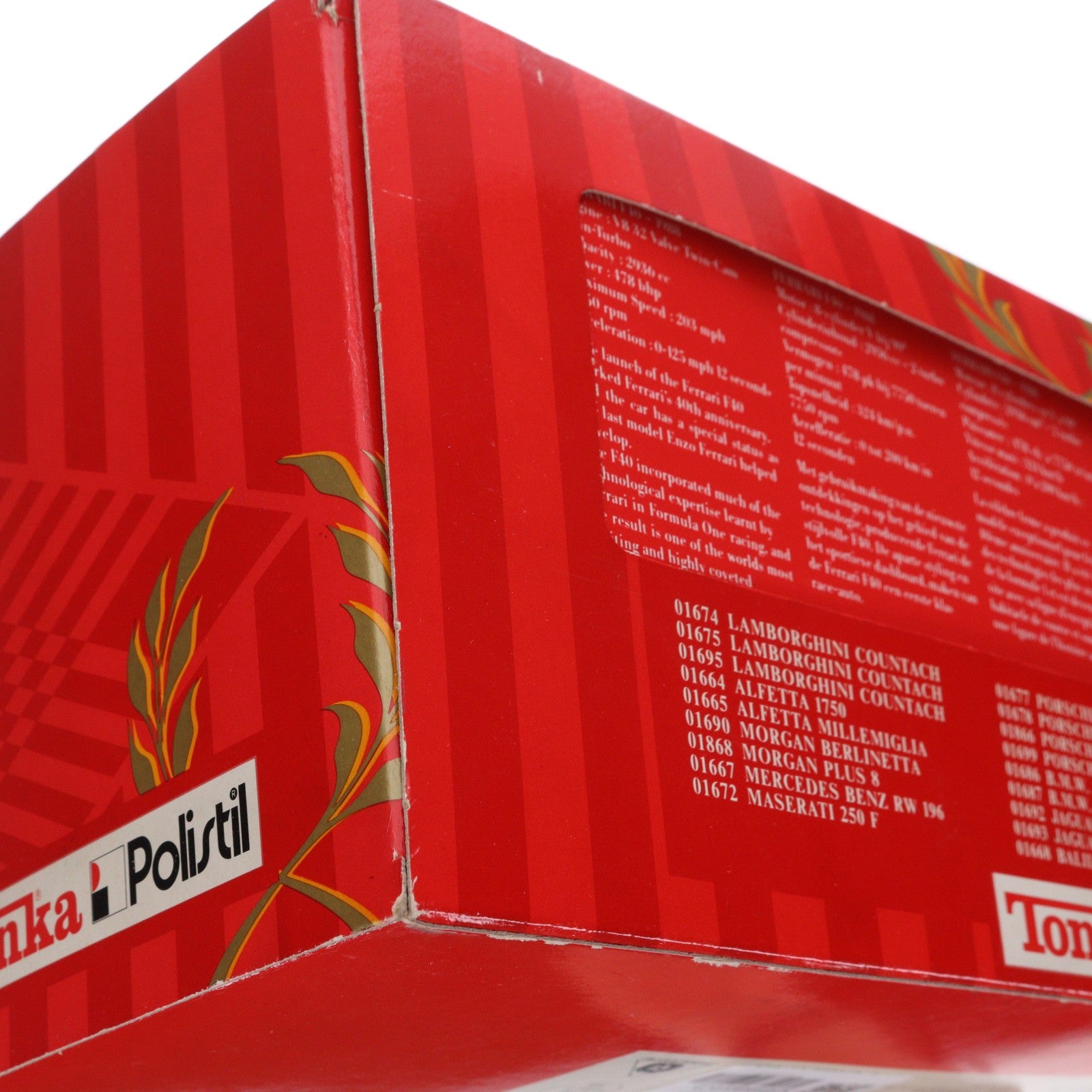 【中古即納】[MDL] 1/18 FERRARI(フェラーリ) F40 レッド 完成品 ミニカー Tonka Polistil(トンカ ポリスティル)(19871231)