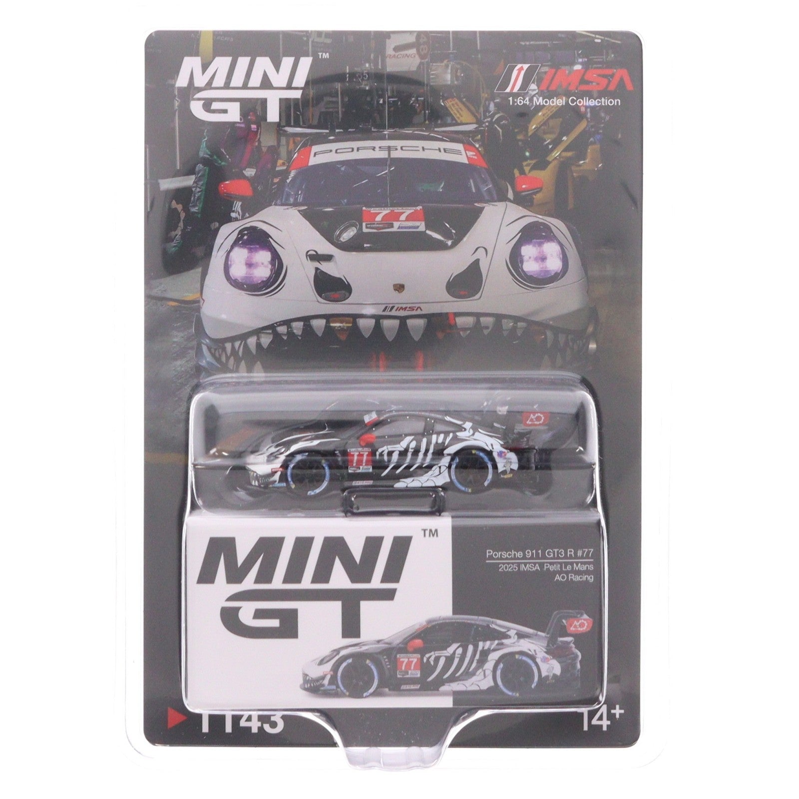 【中古即納】[MDL] ミニGTシリーズ 1/64 ポルシェ 911 GT3 R IMSA プチ・ル・マン 2025 AO Racing #77 完成品 ミニカー(MGT01143-BL) TSM(トゥルースケールミニチュアズ)(20260625)