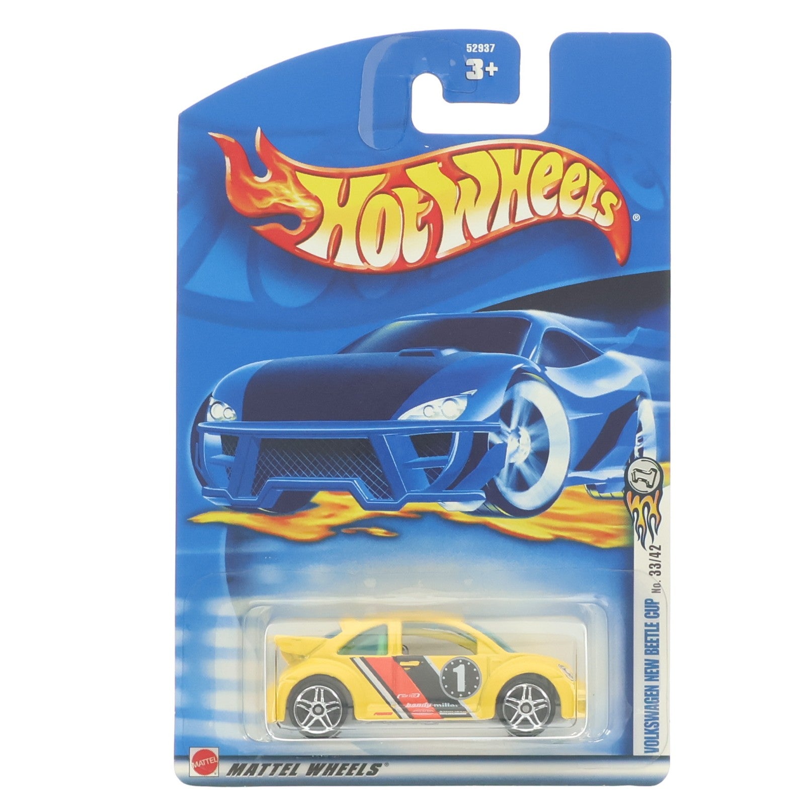 【中古即納】[MDL] Hot Wheels(ホットウィール) 2002 FIRST EDITIONS 1/64 VOLKSWAGEN NEW BEETLE CUP #1(イエロー) 完成品 ミニカー(52937-0814) マテル(20021231)