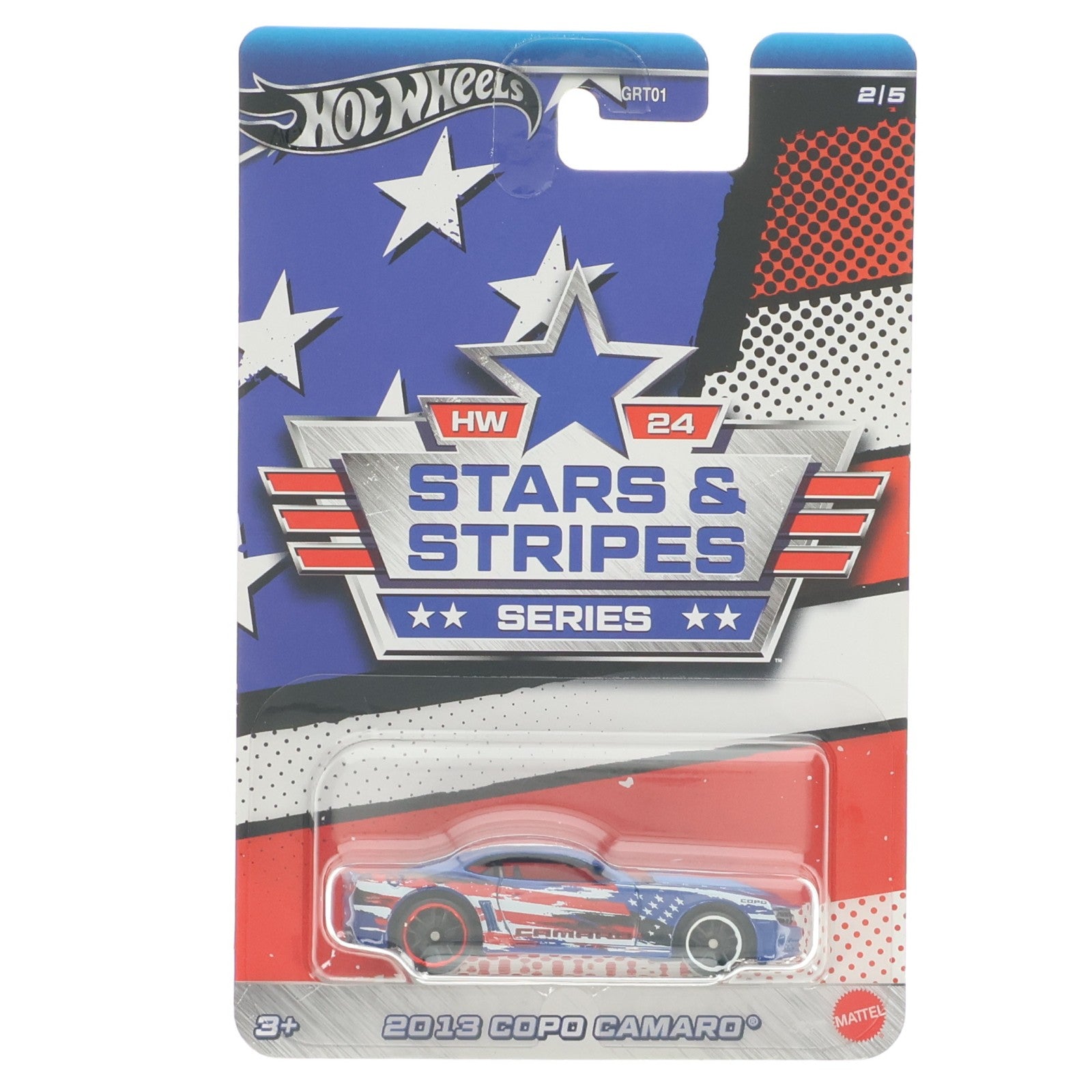【中古即納】[MDL] Hot Wheels(ホットウィール) STARS&STRIPES SERIES 1/64 2013 COPO CAMARO(ブルー×レッド×ホワイト) 完成品 ミニカー(HRW63) マテル(20241231)