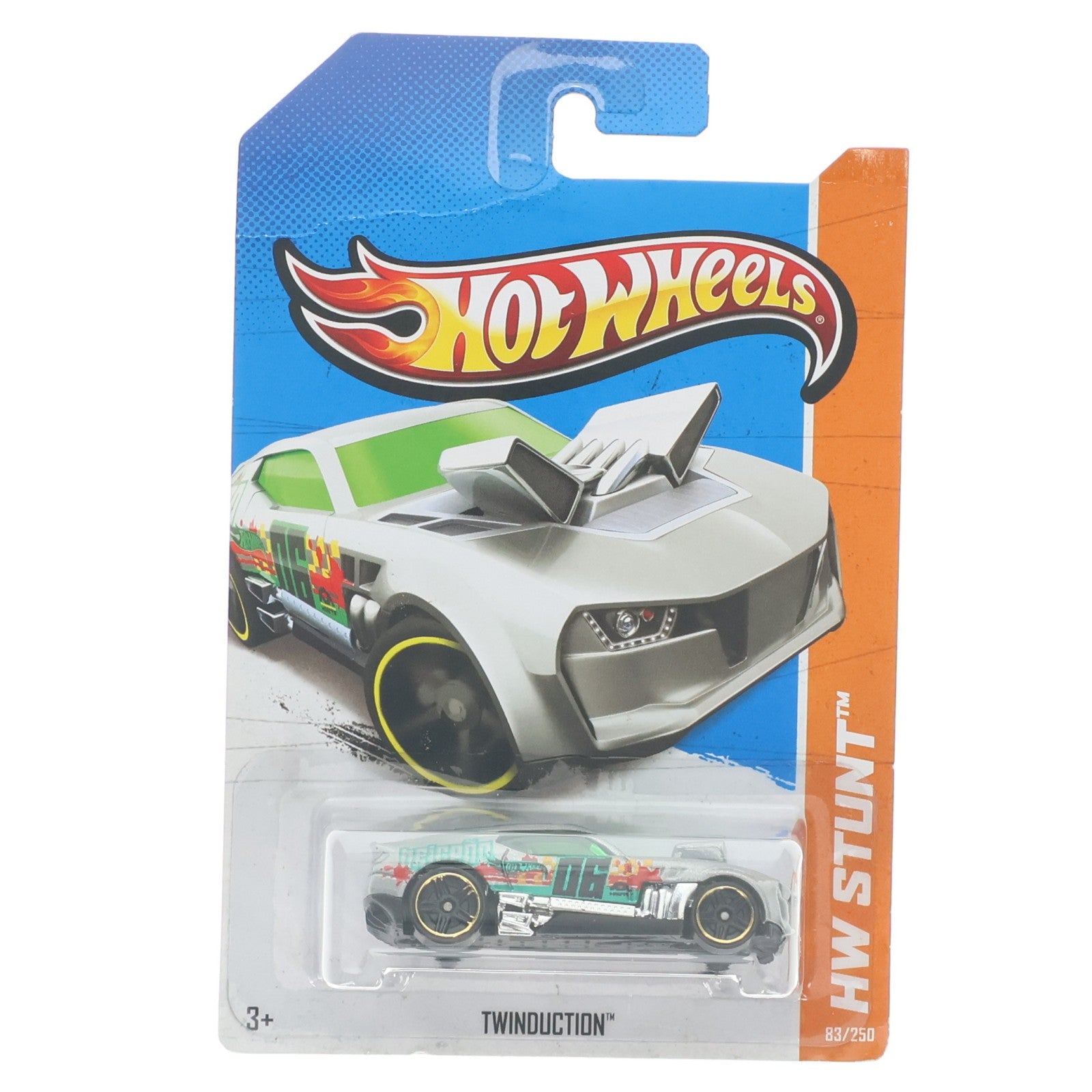 【中古即納】[MDL] Hot Wheels(ホットウィール) HW STUNT 1/64 TWINDUCTION(メタリックシルバー) 完成品 ミニカー(X1911-07A3) マテル(20131231)
