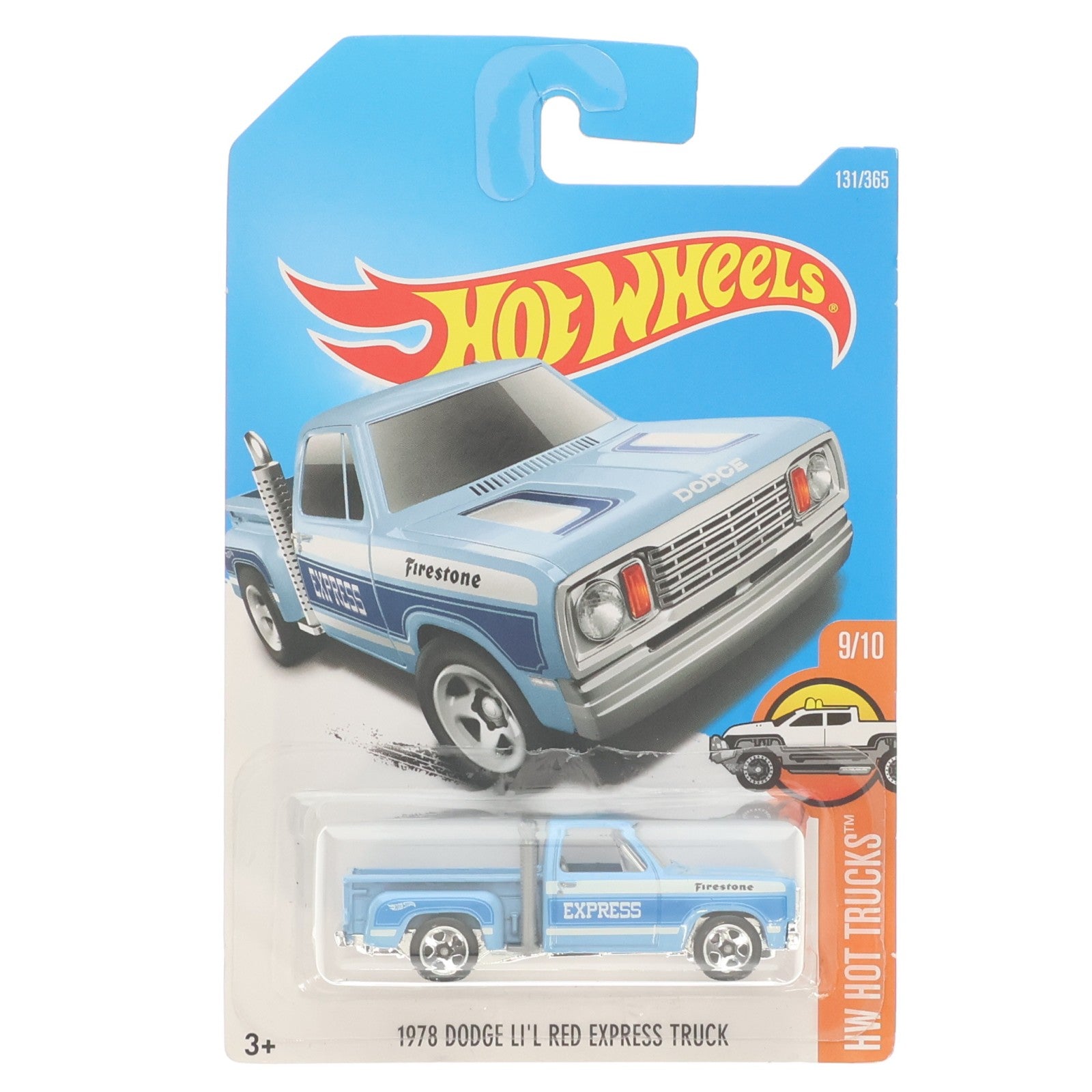 【中古即納】[MDL] Hot Wheels(ホットウィール) HW HOT TRUCKS 1/64 1978 DODGE LI'L RED EXPRESS TRUCK(スカイブルー×ホワイト×ブルー) 完成品 ミニカー(DVB72) マテル(20171231)
