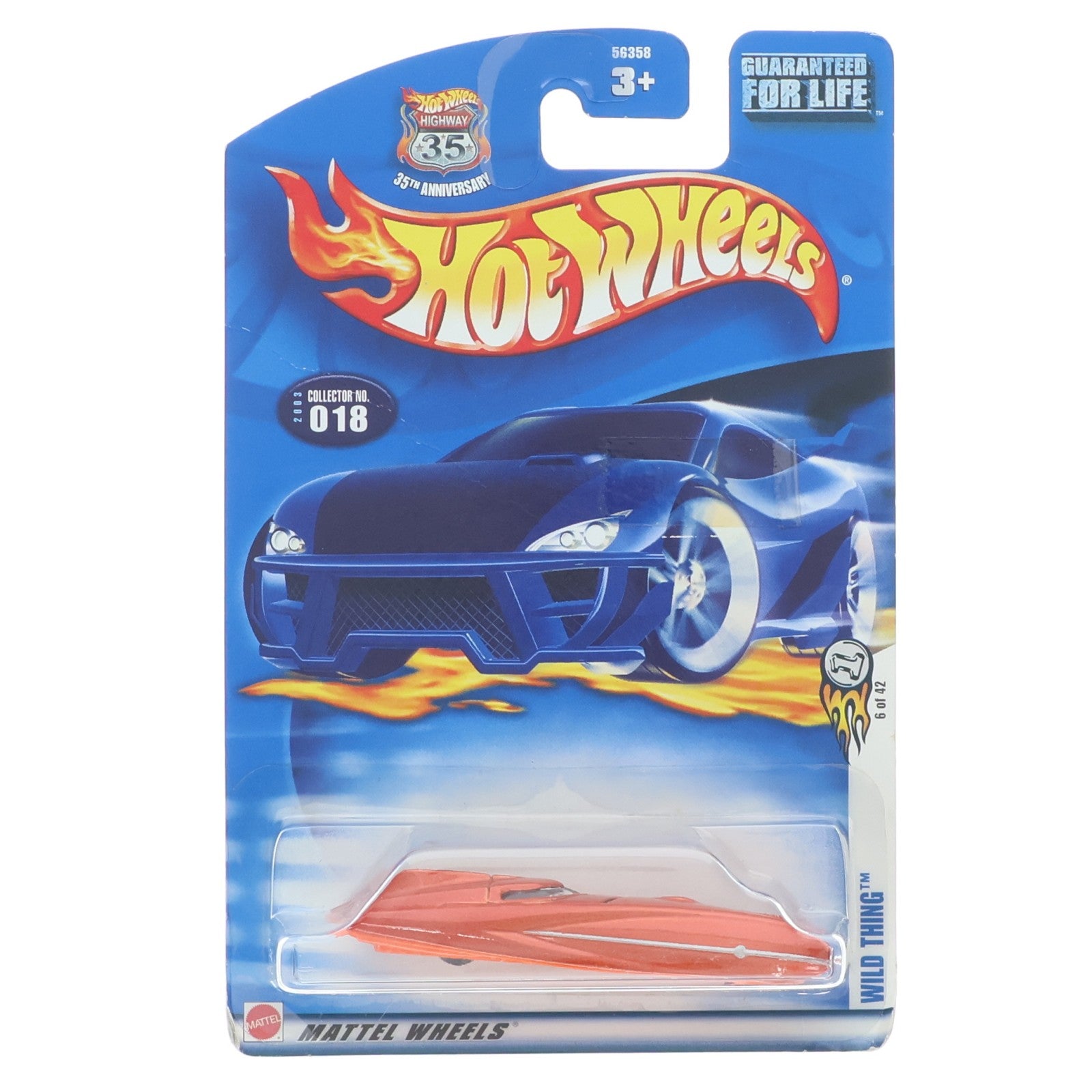 【中古即納】[MDL] Hot Wheels(ホットウィール) 2003 First Editions 1/64 WILD THING(オレンジ) 完成品 ミニカー(56358-0710) マテル(20031231)