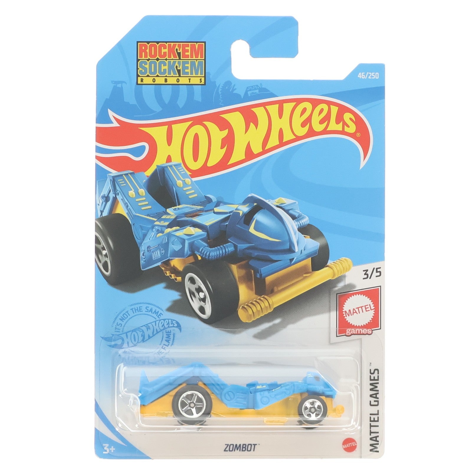 【中古即納】[MDL] Hot Wheels(ホットウィール) MATTEL GAMES 1/64 ZOMBOT(ブルー×イエロー) 完成品 ミニカー(GTM51-M7C5) マテル(19991231)