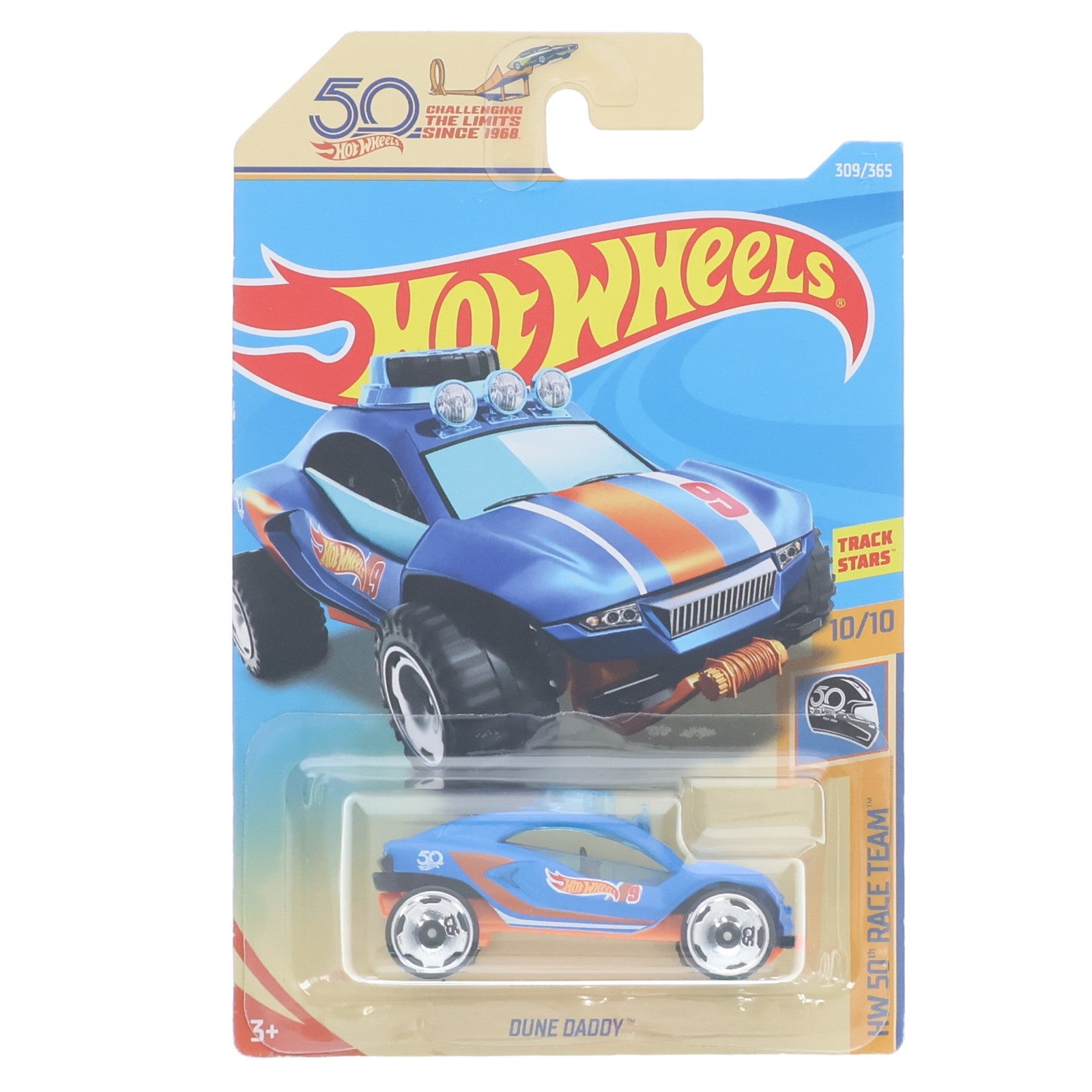 【中古即納】[MDL] Hot Wheels(ホットウィール) HW 50th RACE TEAM 1/64 DUNE DADDY #9(ブルー×オレンジ×ホワイト) 完成品 ミニカー(FJW03-D7C3) マテル(20181130)