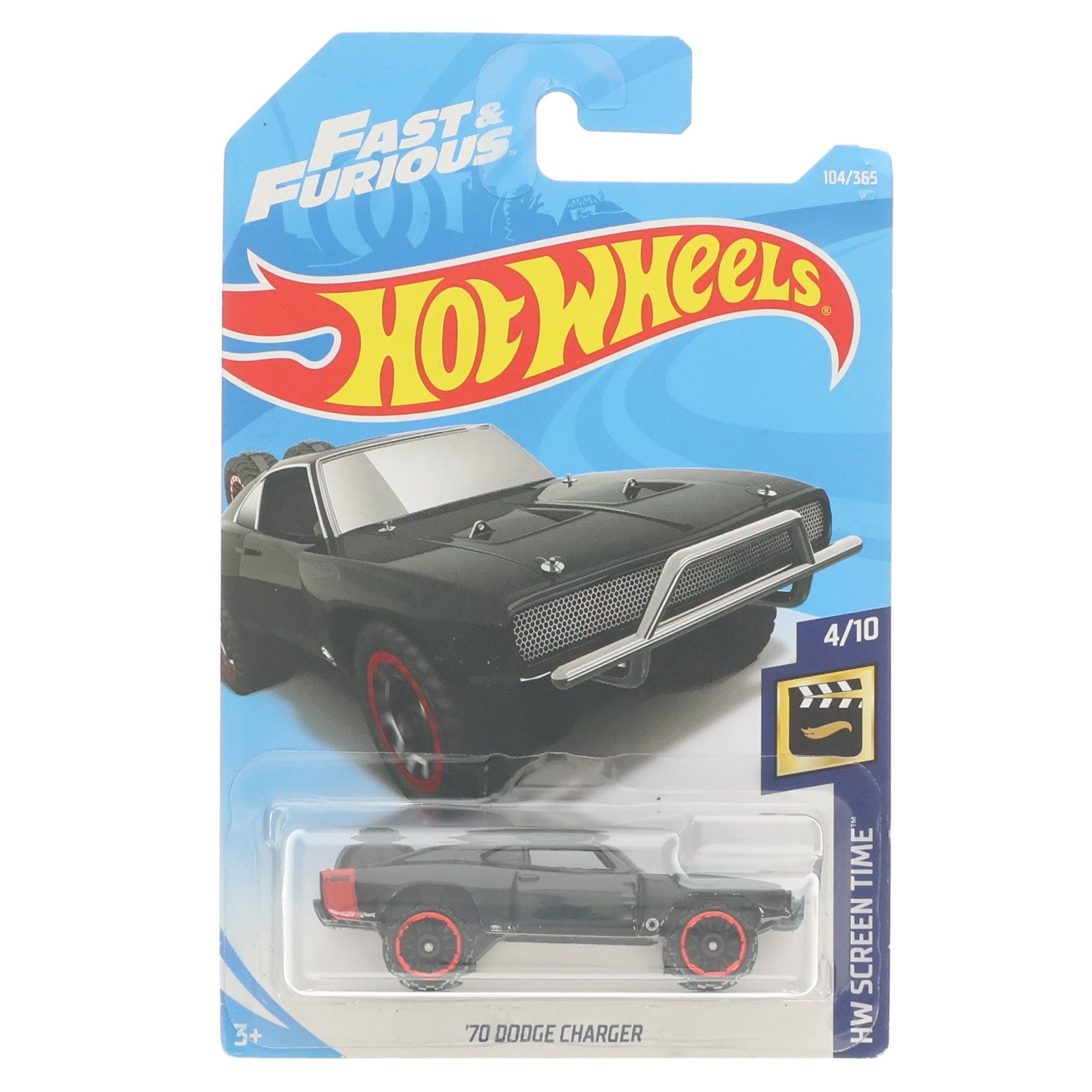 【中古即納】[MDL] Hot Wheels(ホットウィール) HW SCREEN TIME 1/64 '70 DODGE CHARGER(ブラック×レッド) ワイルド・スピード 完成品 ミニカー(FJW36) マテル(20220328)