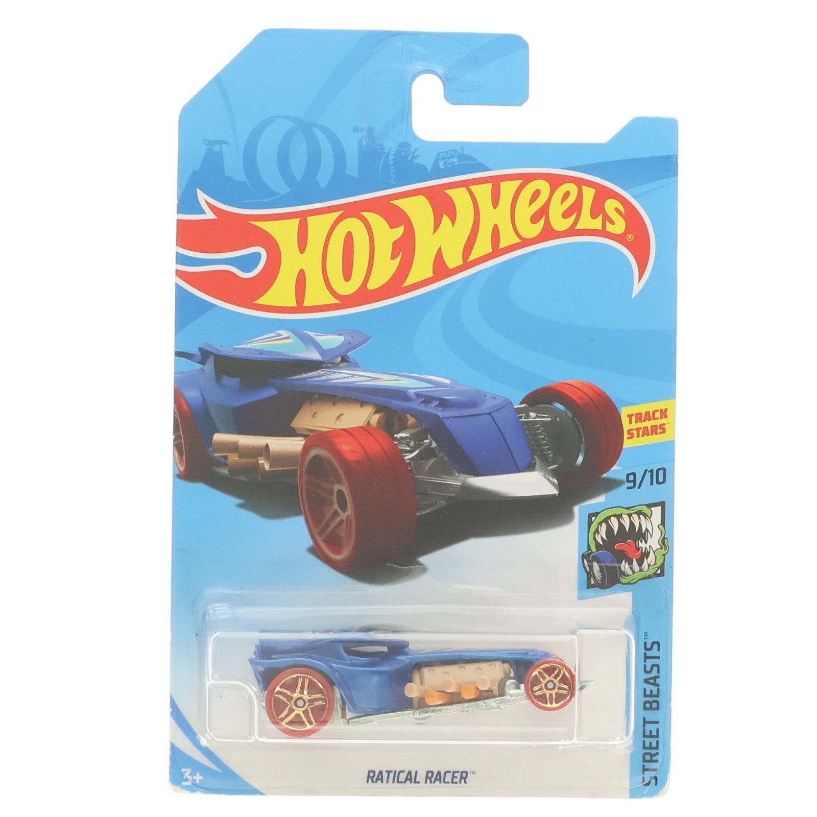 【中古即納】[MDL] Hot Wheels(ホットウィール) STREET BEASTS 1/64 RATICAl RACER(ブルー×ゴールド) 完成品 ミニカー(FKB33-D7C3) マテル(20220328)