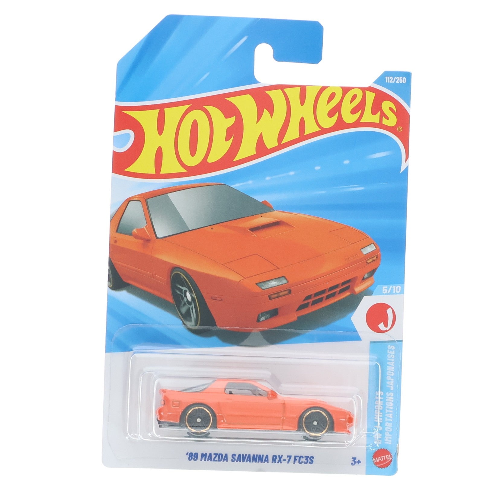 【中古即納】[MDL] Hot Wheels(ホットウィール) 1/64 89 マツダ サバンナ RX-7 FC3S(オレンジ) 完成品 ミニカー マテル(20220328)