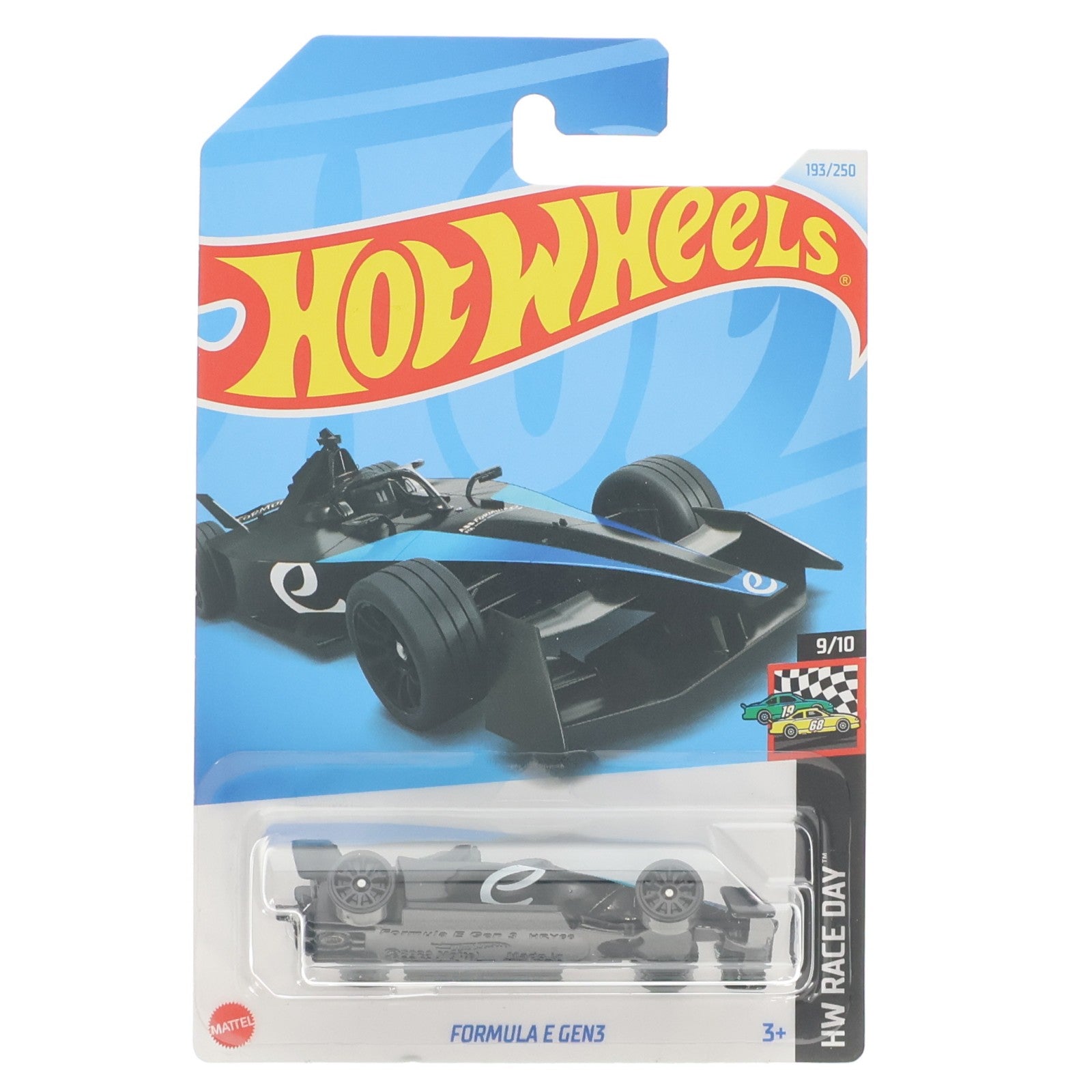 【中古即納】[MDL] Hot Wheels(ホットウィール) HW RACE DAY 1/64 FORMULA E GEN3(ブラック×ブルー) 完成品 ミニカー(HRY66) マテル(20220328)