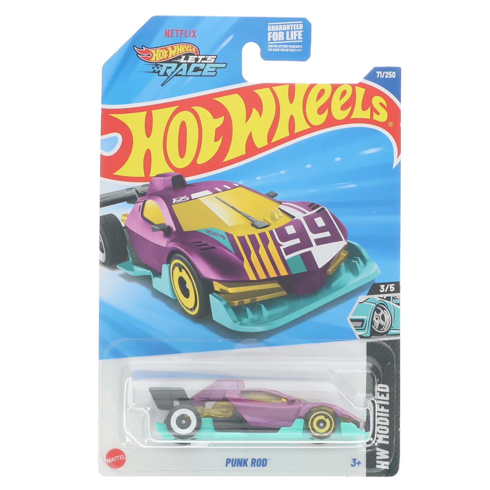 【中古即納】[MDL] Hot Wheels(ホットウィール) HW MODIFIED 1/64 PUNK ROD(パープル×グリーン) 完成品 ミニカー(HYX16) マテル(20220328)