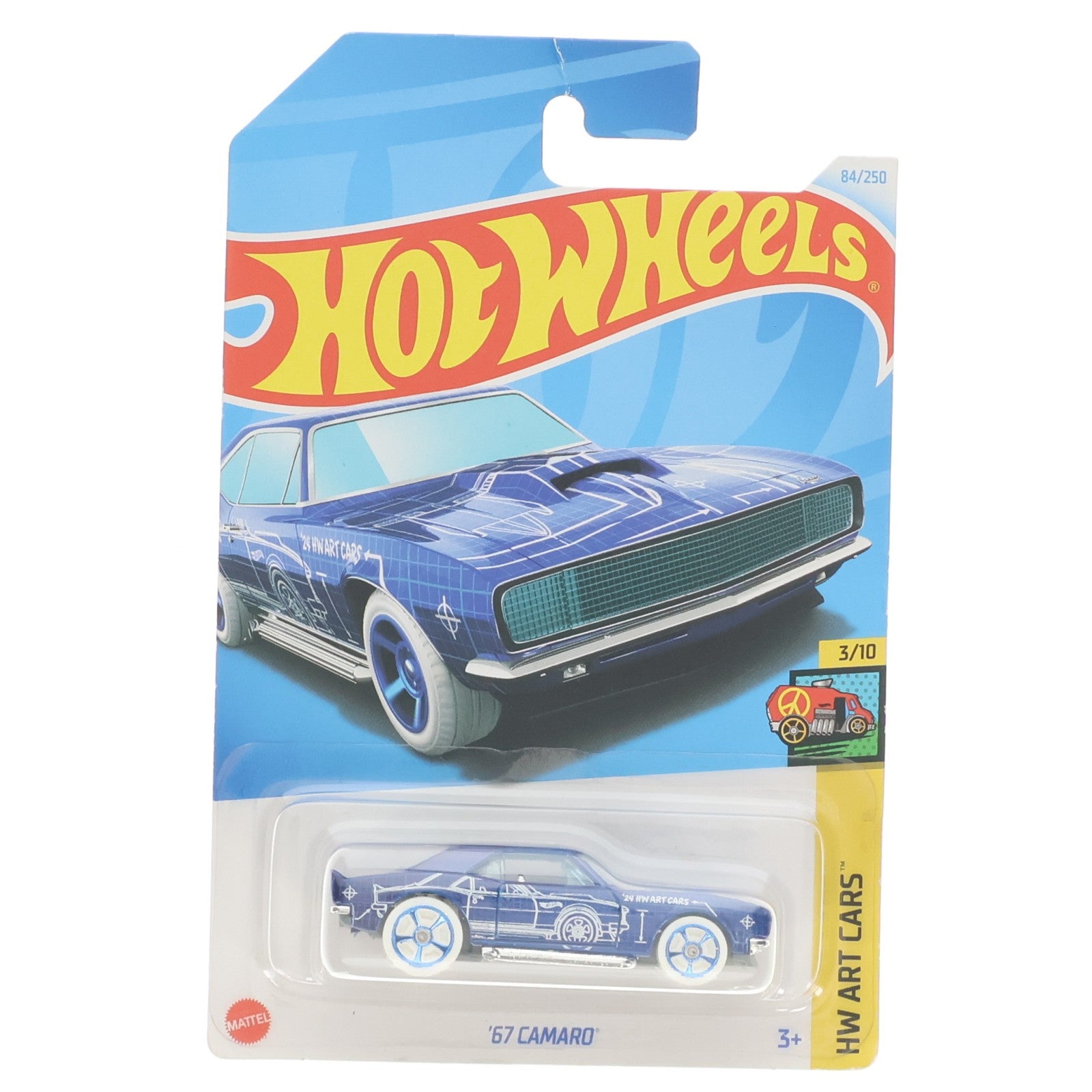 【中古即納】[MDL] Hot Wheels(ホットウィール) HW Art Cars 1/64 67 カマロ(ブルー) 完成品 ミニカー マテル(20220328)