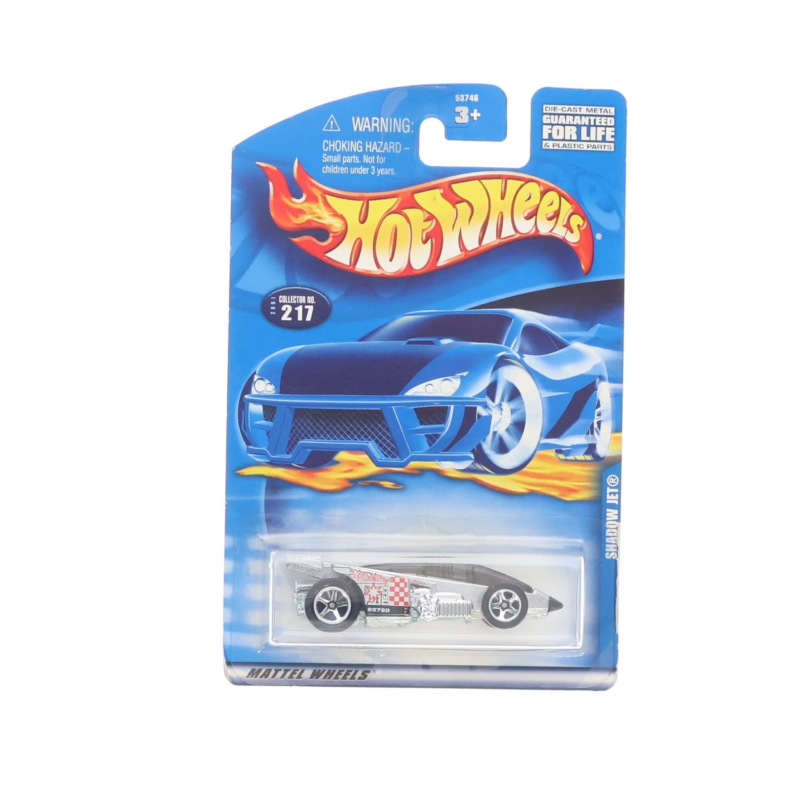【中古即納】[MDL] Hot Wheels(ホットウィール) 1/64 SHADOW JET(シルバー×ブラック×レッド) 完成品 ミニカー(53746-0910) マテル(20220328)