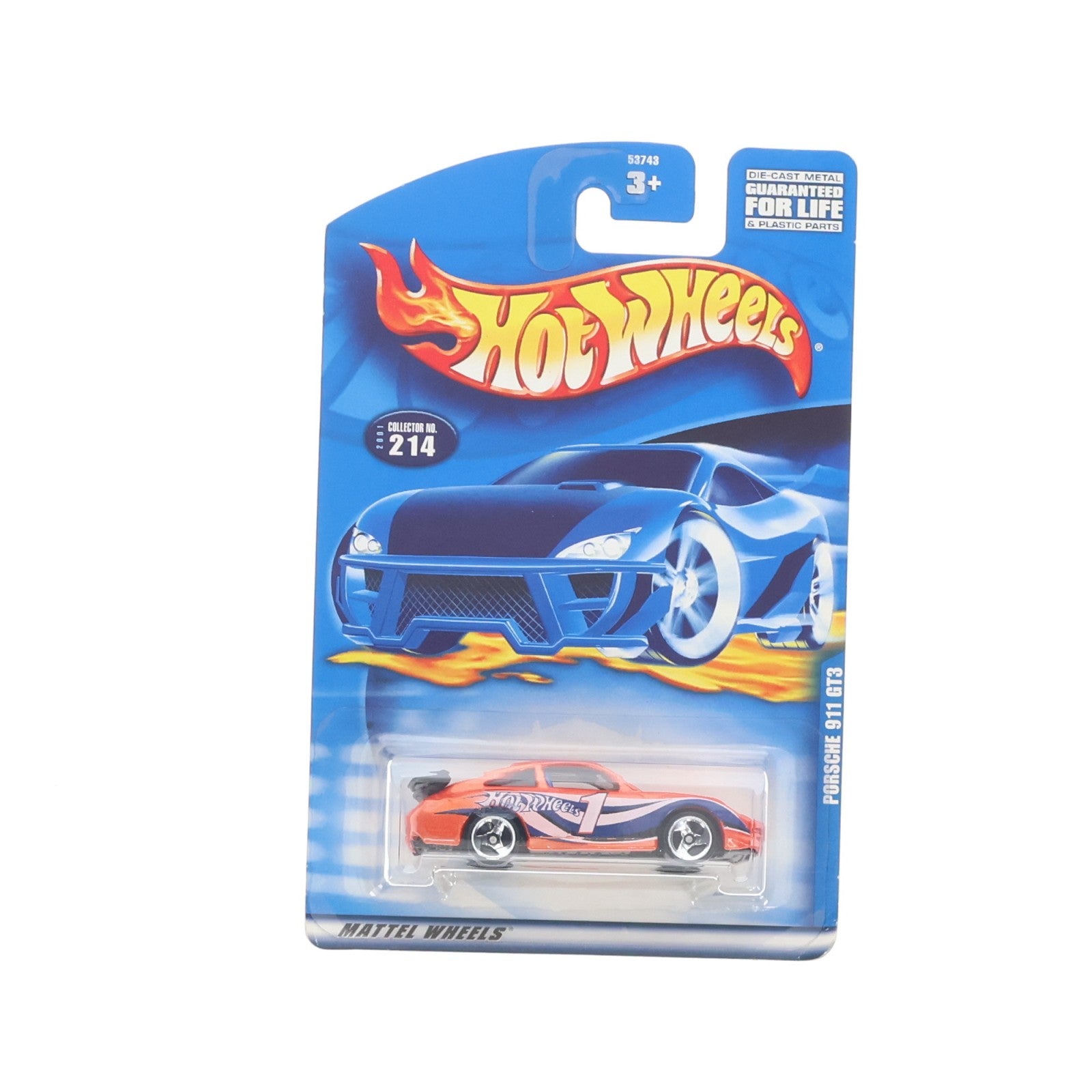 【中古即納】[MDL] Hot Wheels(ホットウィール) 1/64 PORSCHE 911 GT3 #1(オレンジ×ブルー×ホワイト) 完成品 ミニカー(53743) マテル(20220328)