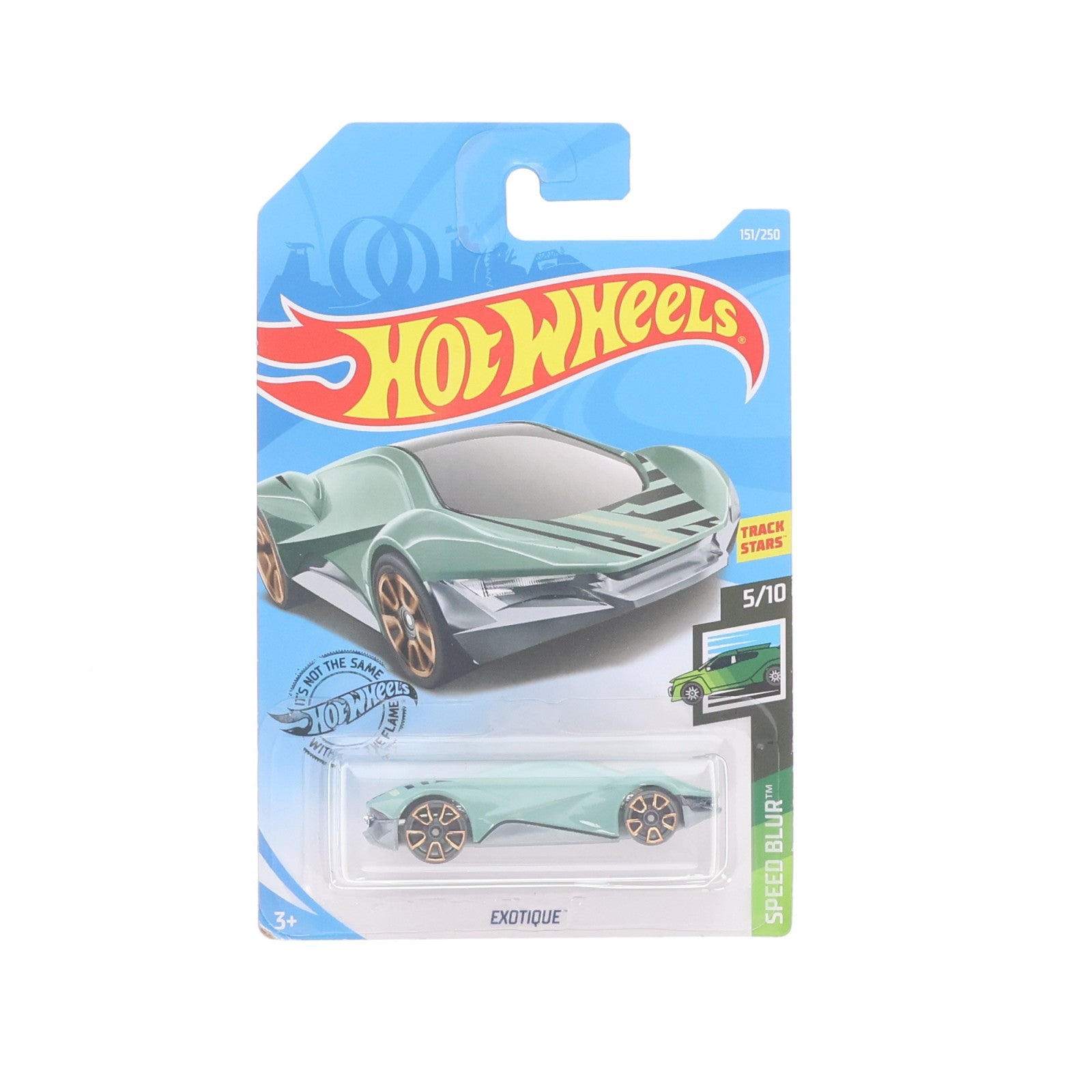 【中古即納】[MDL] Hot Wheels(ホットウィール) SPEED BLUR 1/64 EXOTIQUE(ライトグリーン×ブラック) 完成品 ミニカー(FYF37) マテル(20220328)