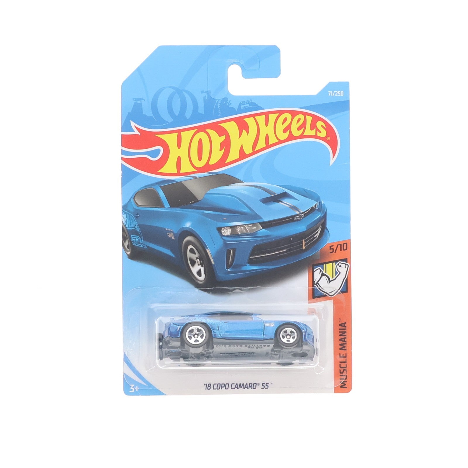 【中古即納】[MDL] Hot Wheels(ホットウィール) MUSCLE MANIA 1/64 18 COPO CAMARO SS(ブルー×ライトブルー) 完成品 ミニカー(FYF89-D7C3) マテル(20220328)