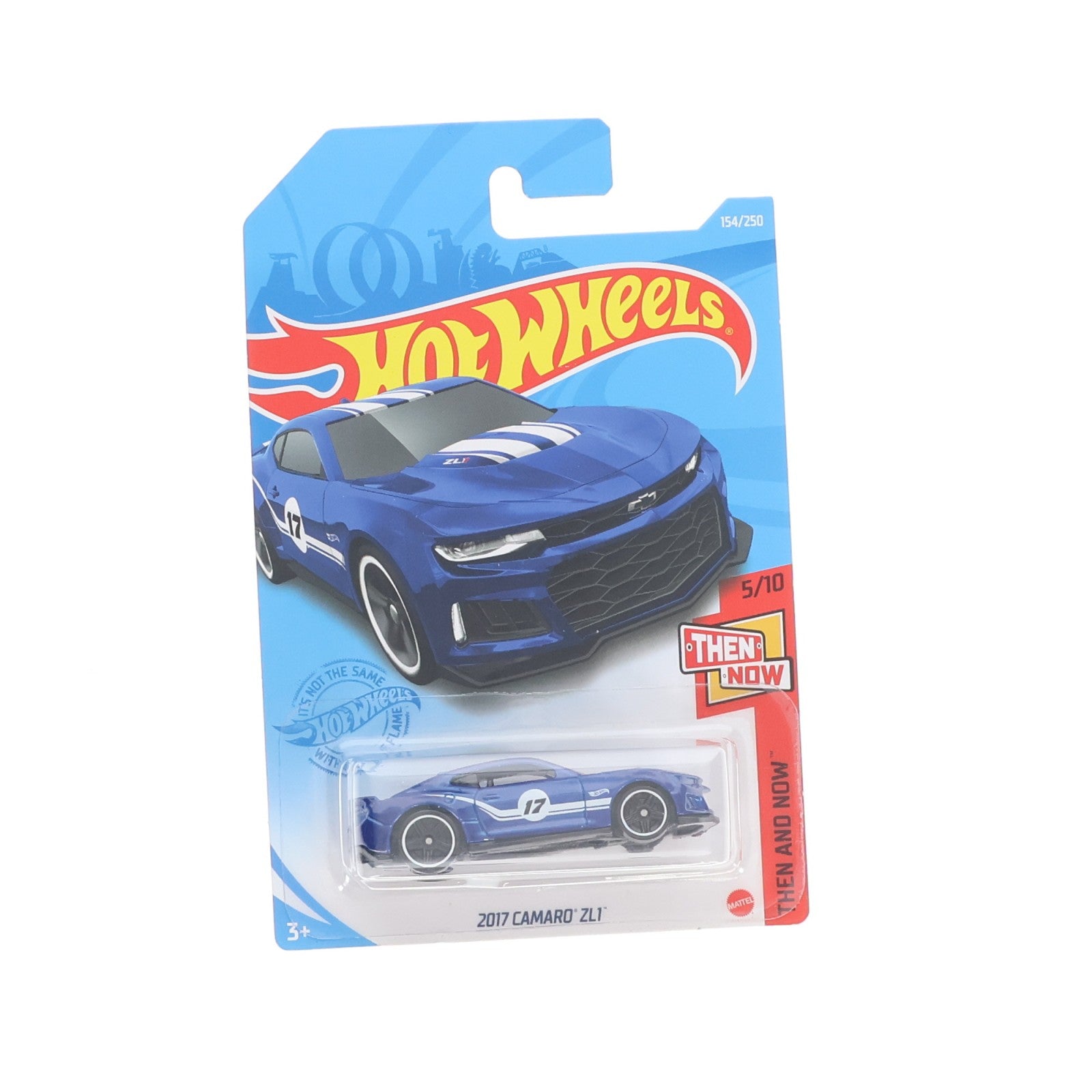 【中古即納】[MDL] Hot Wheels(ホットウィール) THEN AND NOW 1/64 2017 CAMARO ZL1(ブルー×ホワイト) 完成品 ミニカー(GTC76-M7C5G1) マテル(20220328)