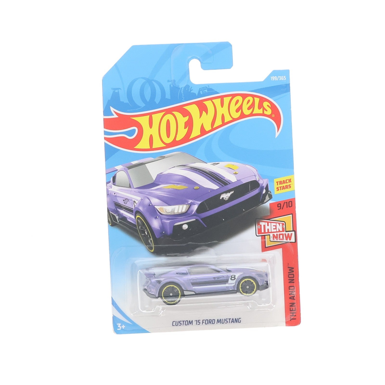 【中古即納】[MDL] Hot Wheels(ホットウィール) THEN AND NOW 1/64 CUSTOM '15 FORD MUSTANG #8(パープル×ホワイト×ブラック) 完成品 ミニカー(FJY69-D7C3) マテル(20220328)