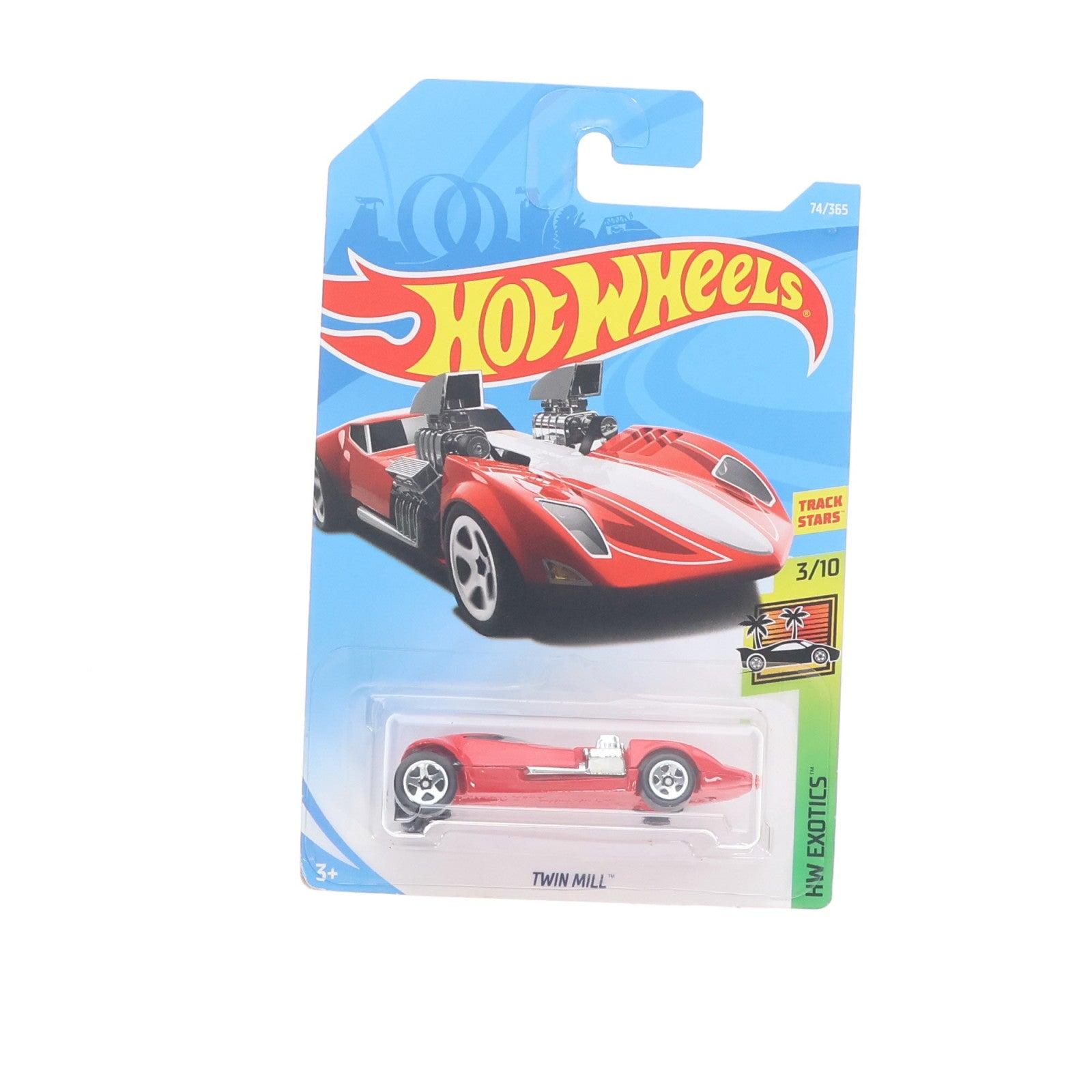 【中古即納】[MDL] Hot Wheels(ホットウィール) HW EXOTICS 1/64 TWIN MILL(レッド×ホワイト) 完成品 ミニカー(FJX99) マテル(20220328)