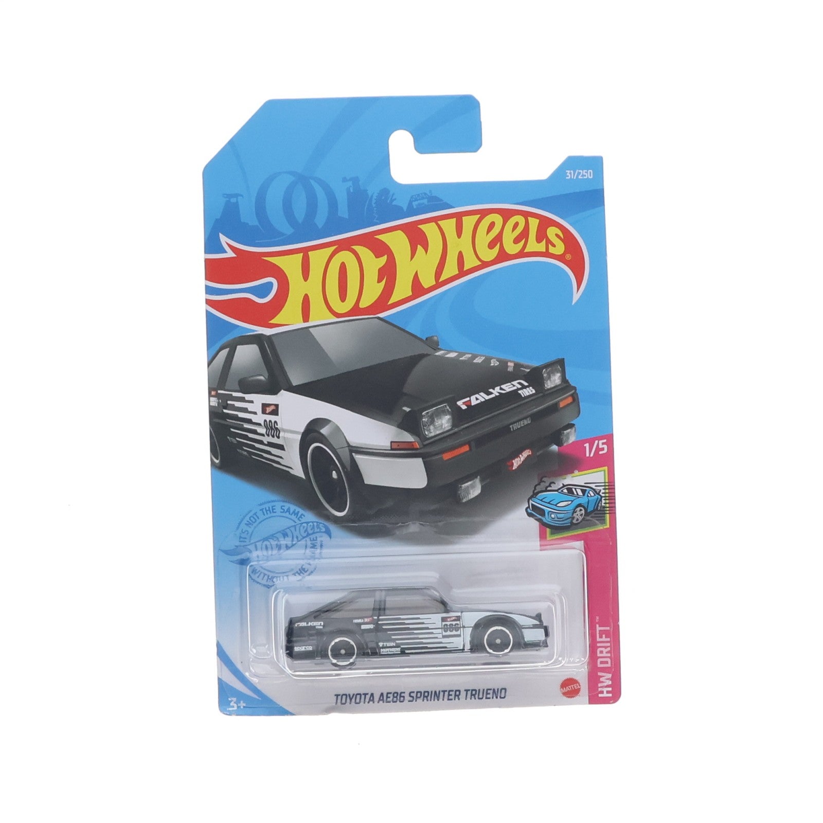【中古即納】[MDL] Hot Wheels(ホットウィール) DRIFT TEAM 1/64 TOYOTA AE86 SPRINTER TRUENO #006(ブラック×ホワイト) 完成品 ミニカー(GTC14) マテル(20220328)