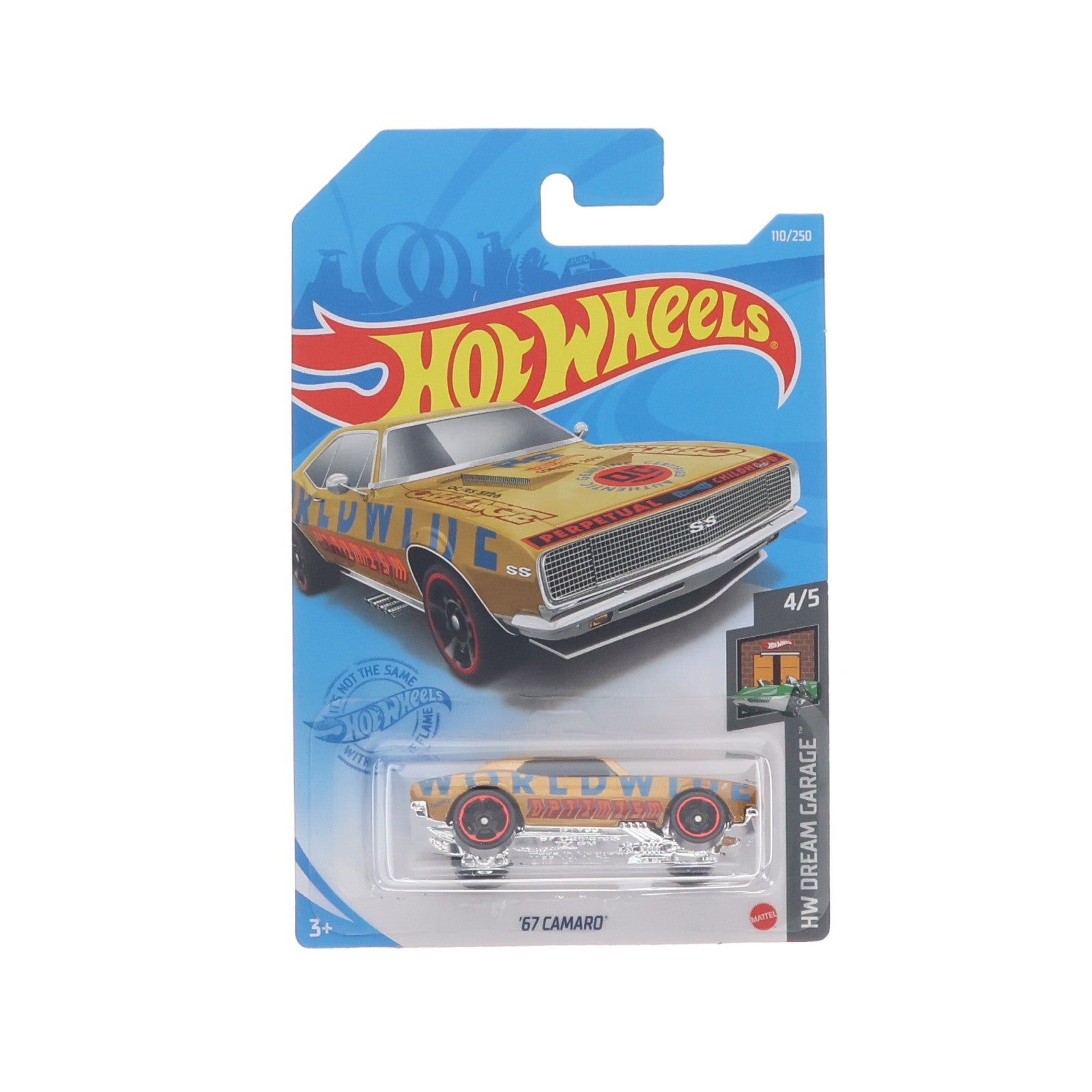 【中古即納】[MDL] Hot Wheels(ホットウィール) HW DREAM GARAGE 1/64 67 CAMARO(ゴールド×ブルー×レッド) 完成品 ミニカー(GTC53) マテル(20220328)