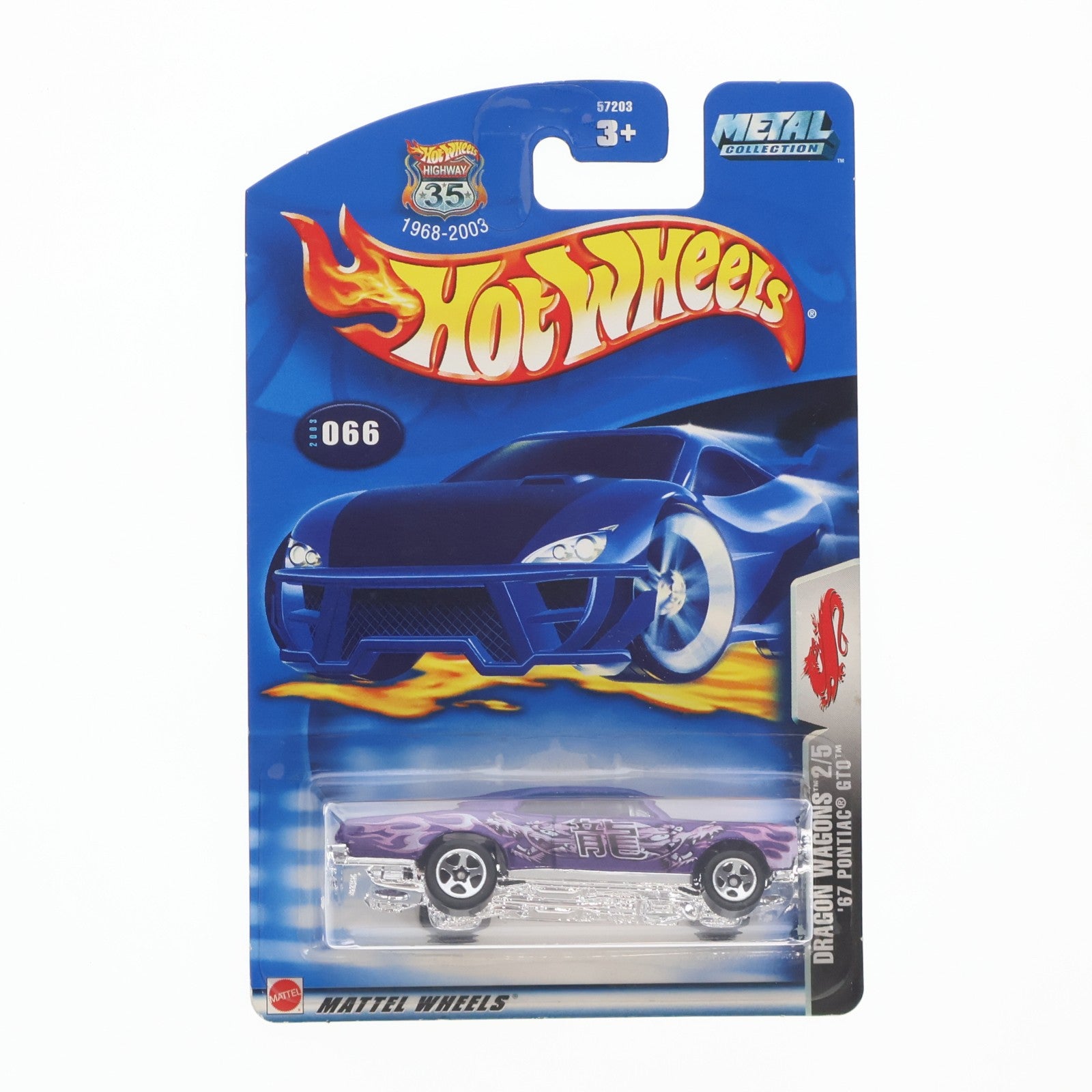 【中古即納】[MDL] Hot Wheels(ホットウィール) DRAGON WAGONS 1/64 67 PONTIAC GTO(パープル×ピンク) 完成品 ミニカー(57203-0711) マテル(20220328)