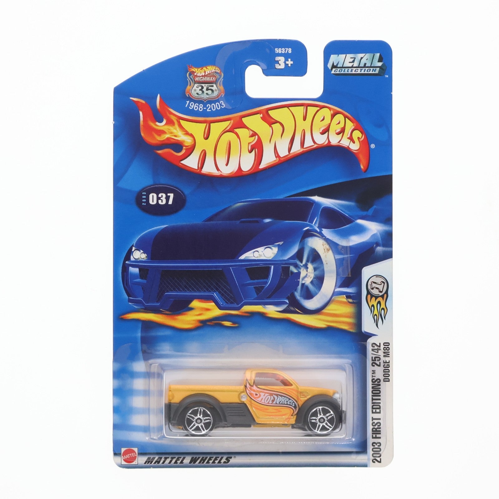 【中古即納】[MDL] Hot Wheels(ホットウィール) 2003 FIRST EDITIONS 1/64 DODGE M80(ブライトイエロー) 完成品 ミニカー(56378-0711) マテル(20220328)