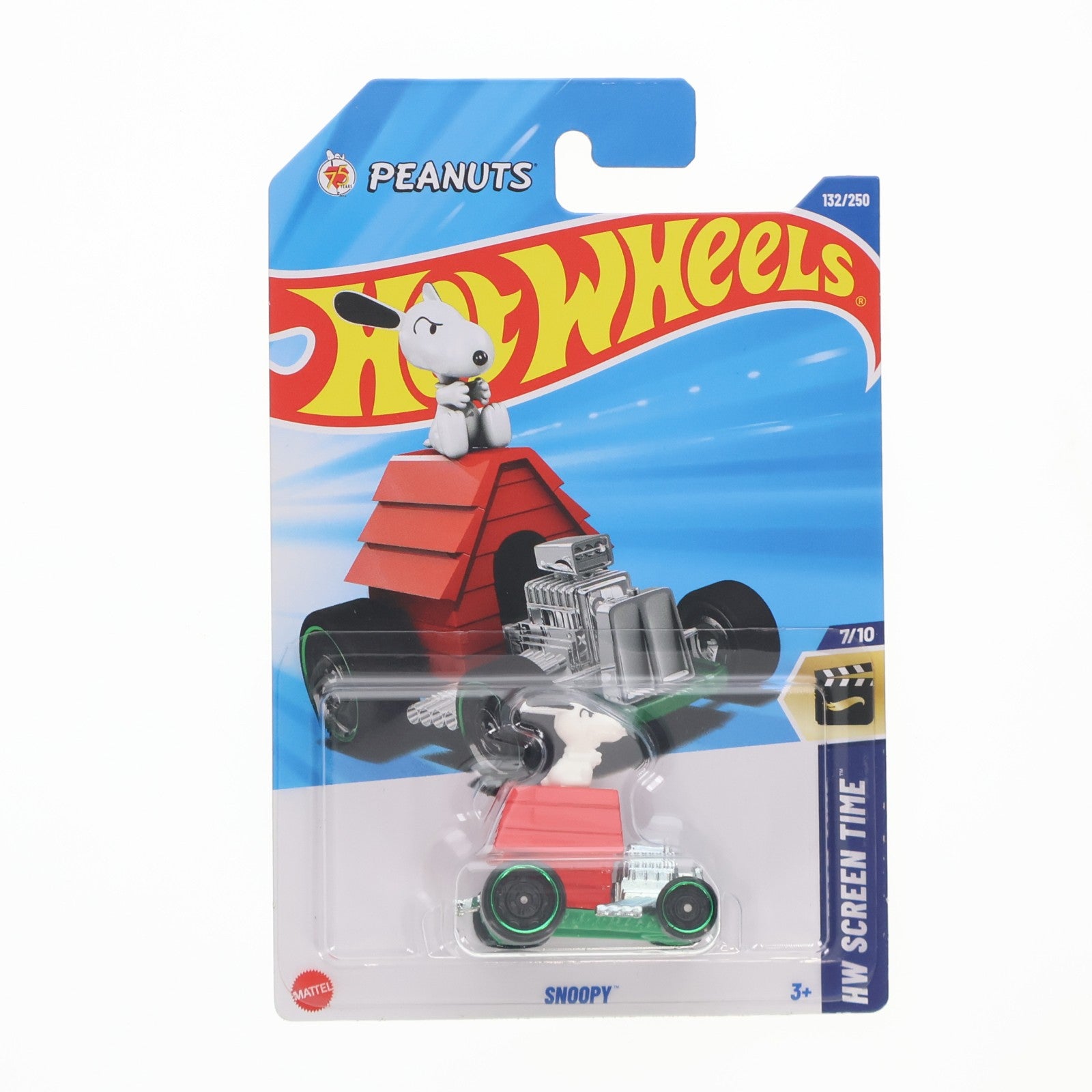 【中古即納】[MDL] Hot Wheels(ホットウィール) HW SCREEN TIME 1/64 SNOOPY(レッド×ホワイト×グリーン) 完成品 ミニカー(HYW62) マテル(20220328)
