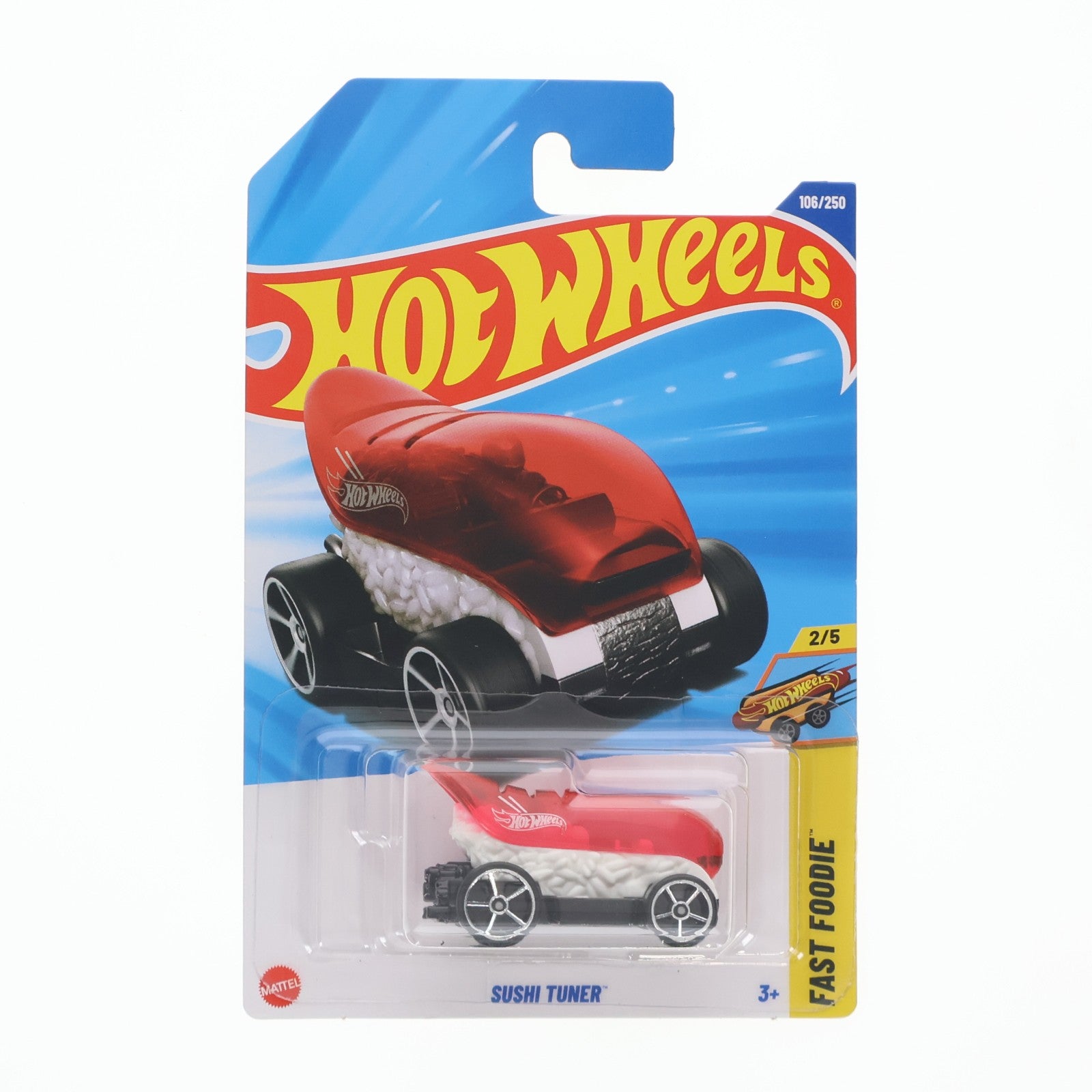 【中古即納】[MDL] Hot Wheels(ホットウィール) FAST FOODIE 1/64 SUSHI TUNER(レッド×ホワイト) 完成品 ミニカー(JBC01) マテル(20220328)