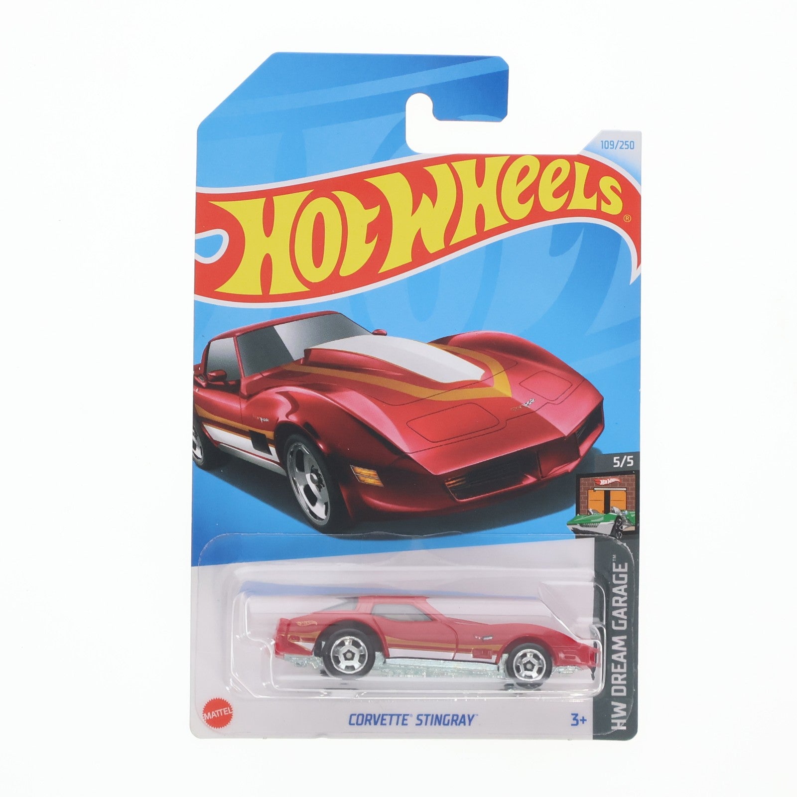 【中古即納】[MDL] Hot Wheels(ホットウィール) HW DREAM GARAGE 1/64 CORVETTE STINGRAY(レッド) 完成品 ミニカー(GHD06) マテル(20220328)