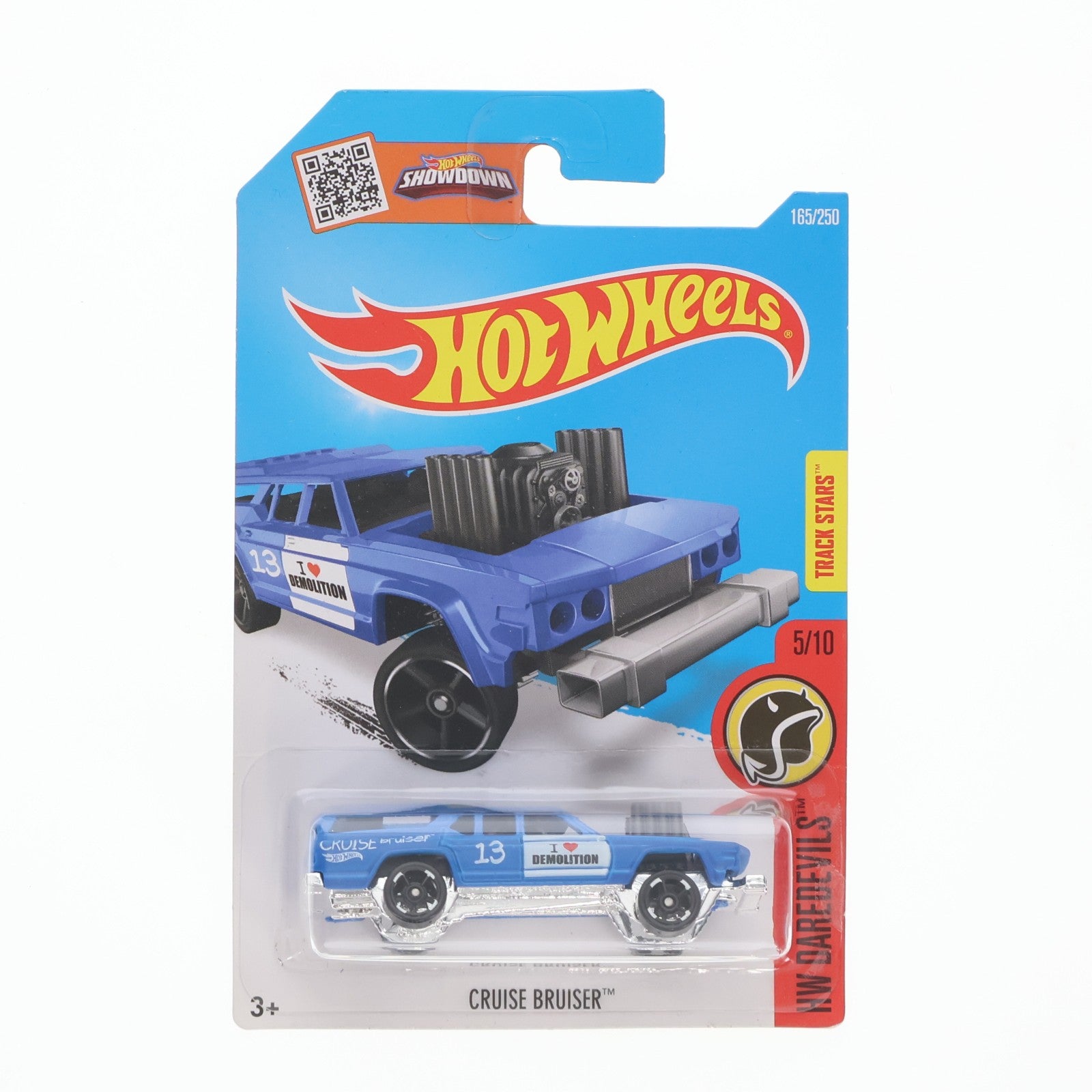 【中古即納】[MDL] Hot Wheels(ホットウィール) HW DAREDEVILS 1/64 CRUISE BRUISER #13(ブルー×ブラック×ホワイト) 完成品 ミニカー(DHW97) マテル(20220328)