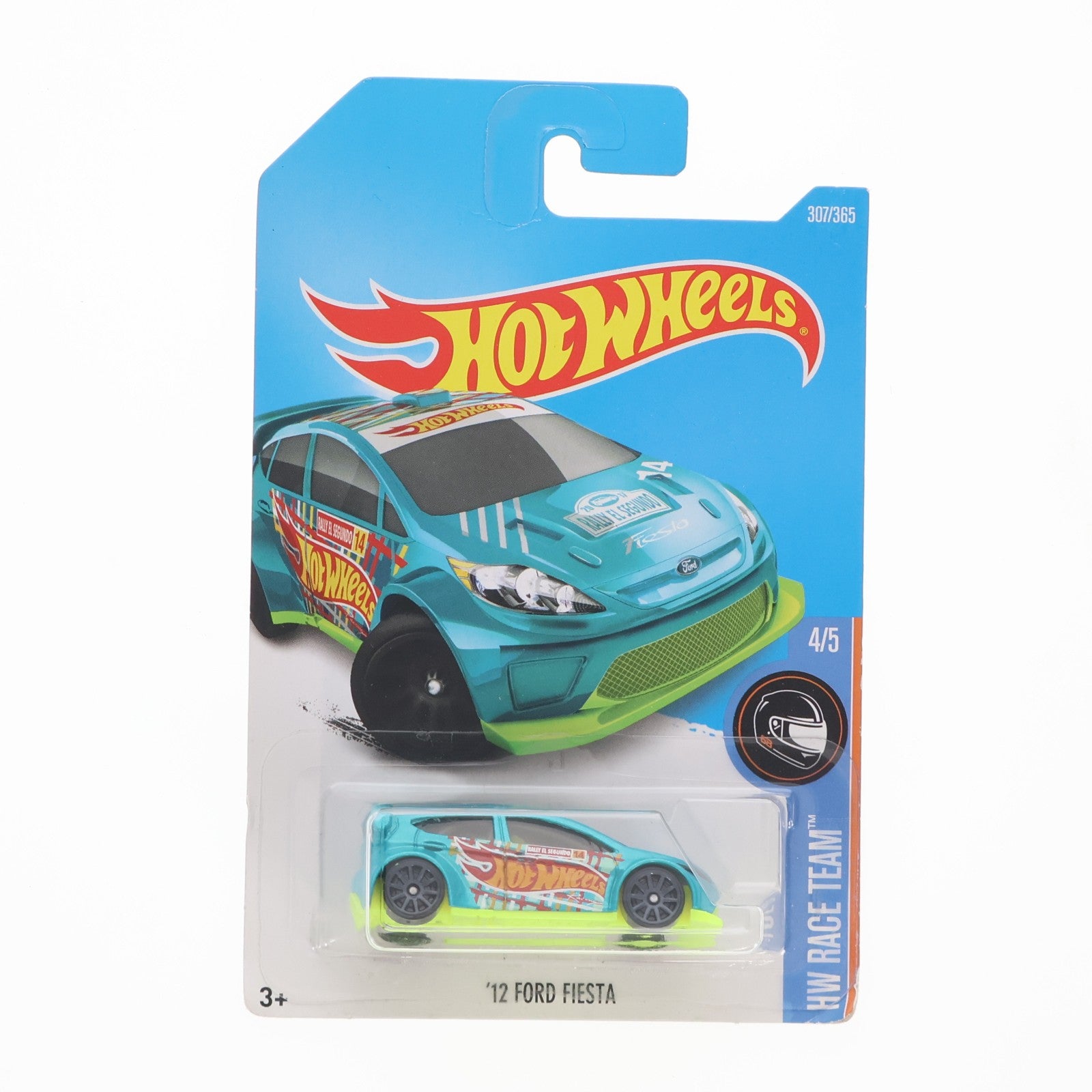 【中古即納】[MDL] Hot Wheels(ホットウィール) HW RACE TEAM 1/64 12 FORD FIESTA(エメラルドグリーン×ライトグリーン×ホワイト) 完成品 ミニカー(DVC25-D7B3) マテル(20220328)
