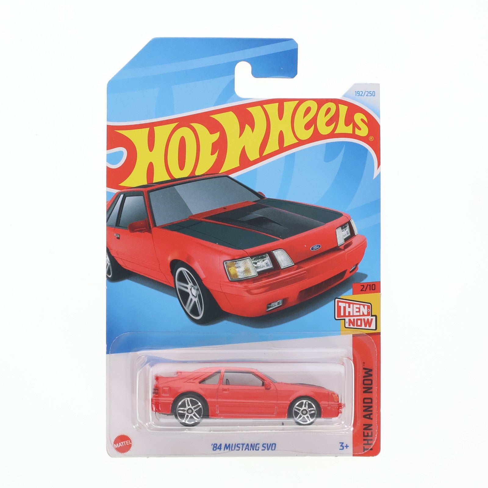 【中古即納】[MDL] Hot Wheels(ホットウィール) THEN AND NOW 1/64 84 MUSTANG SVO(レッド) 完成品 ミニカー(HTC66) マテル(20220328)