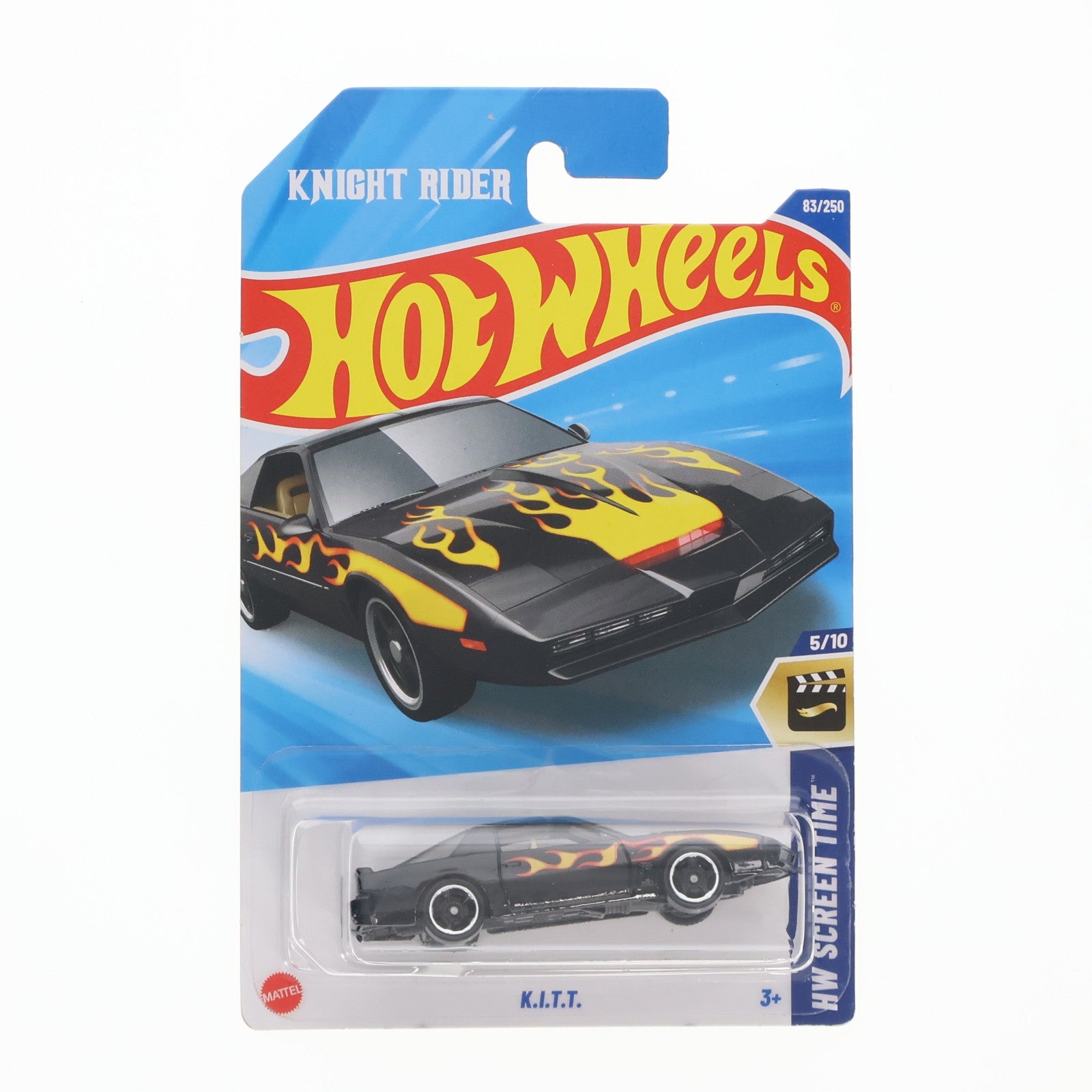 【中古即納】[MDL] Hot Wheels(ホットウィール) HW SCREEN TIME 1/64 K.I.T.T.(ブラック/フレイムパターン) 完成品 ミニカー(HYX27) マテル(20220328)